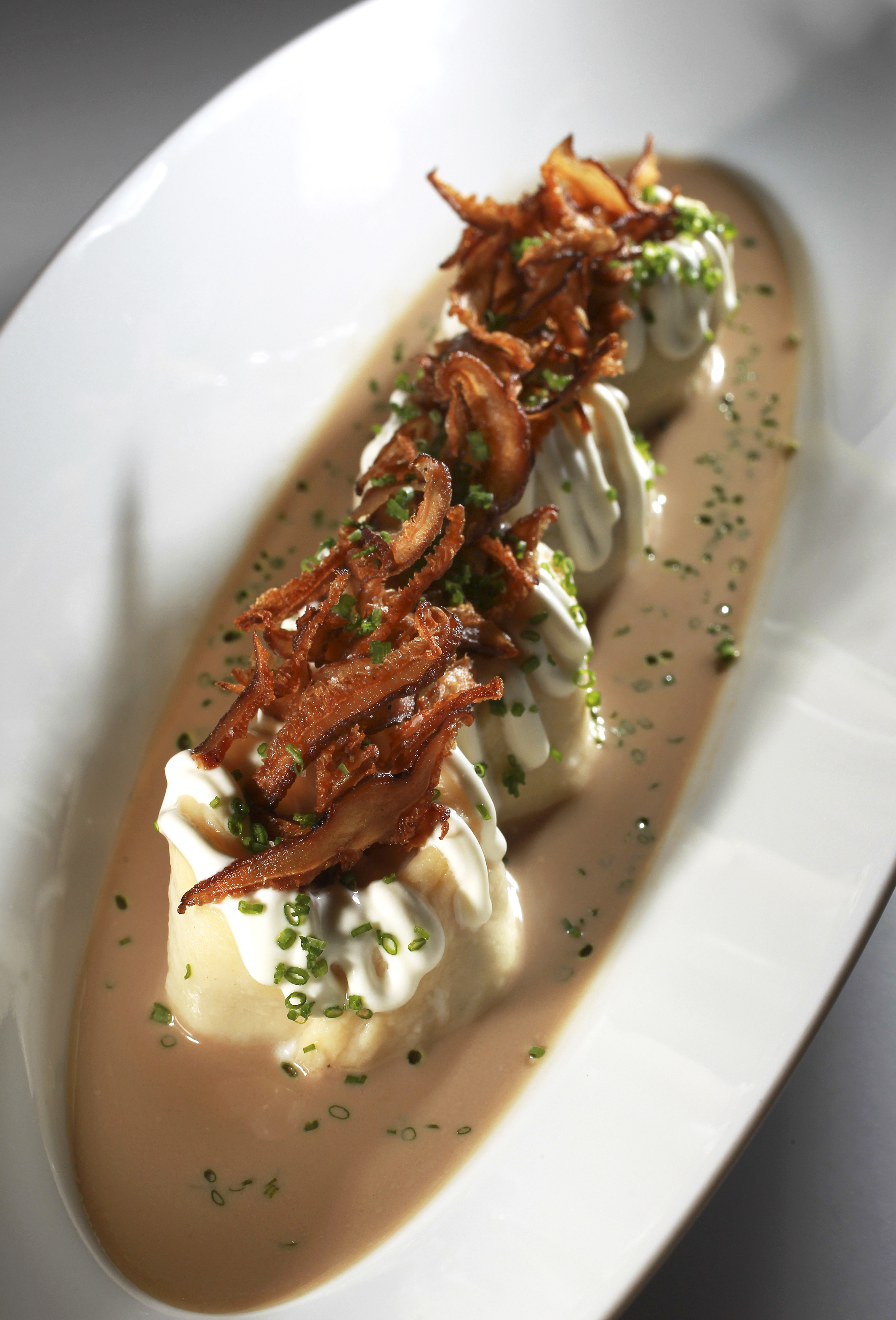 Wild mushroom dumplings.