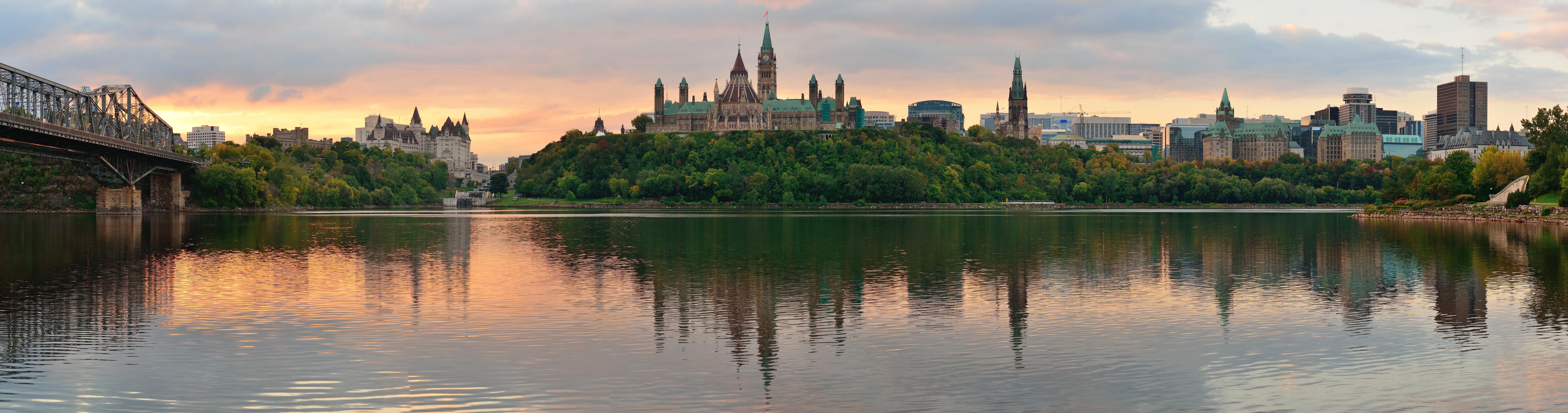 Ottawa city skyline at sunrise in the morning.