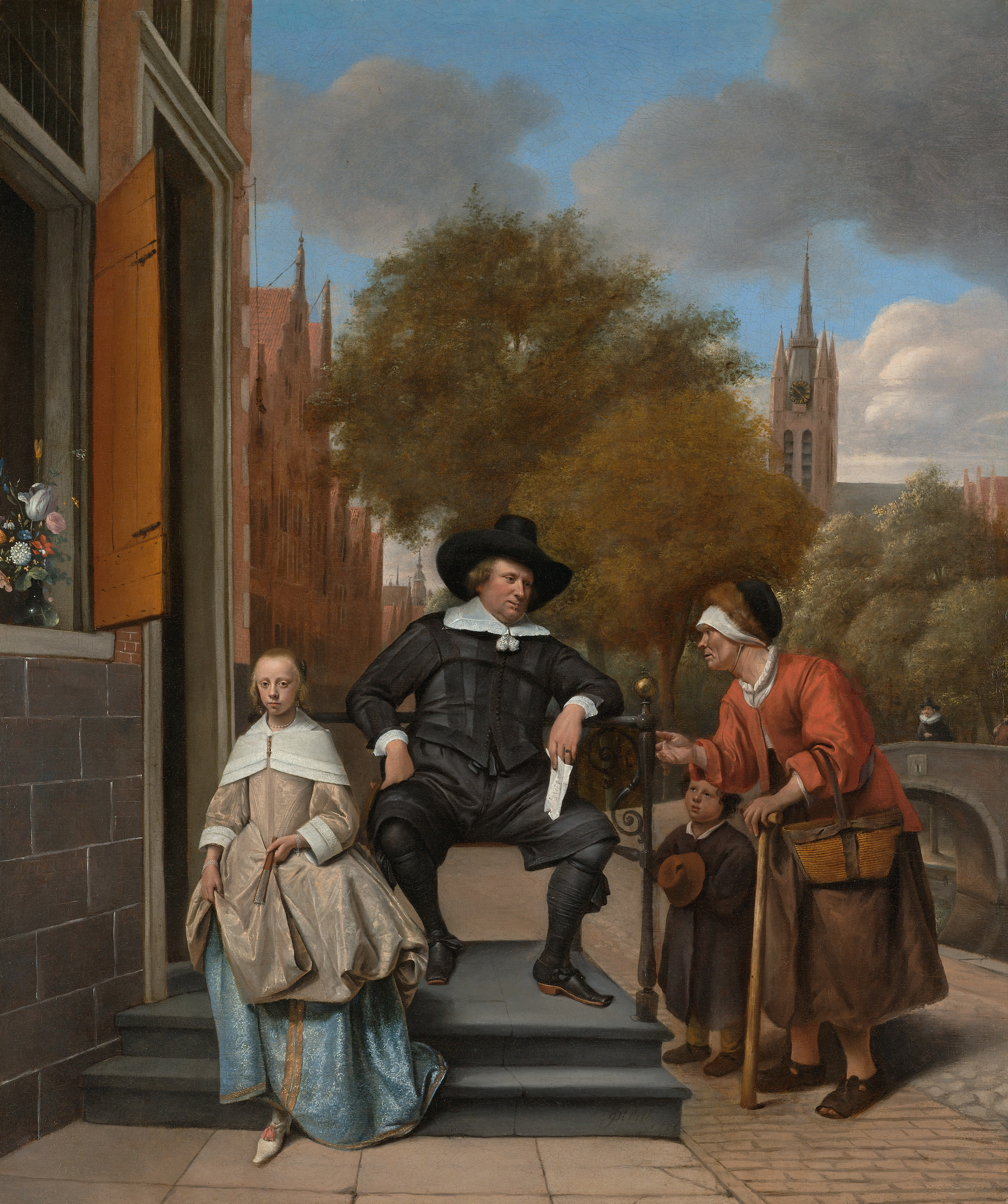 One of the show’s most famous paintings is Jan Steen’s work known as ‘‘The Burgher of Delft and His Daughter.’’