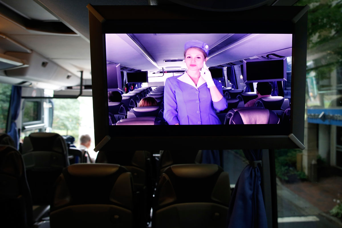 The company runs a commuter bus with Wi-Fi and charging spots.
