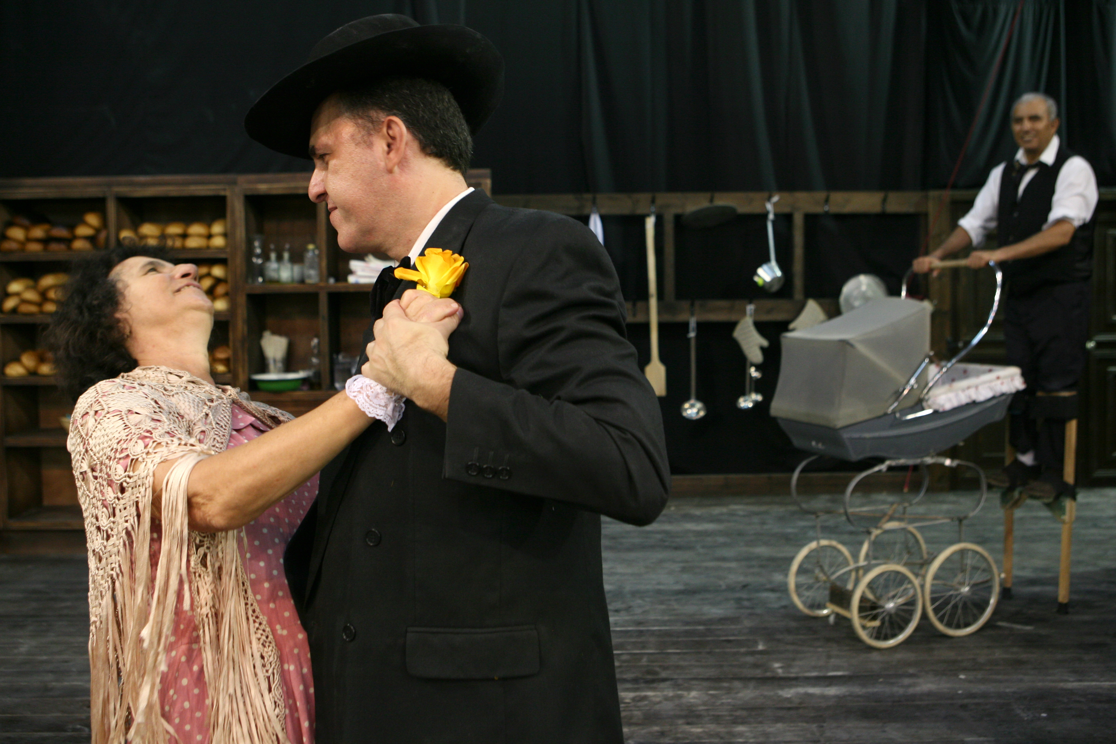 Cast members Shoshana Segal (left) and Yuri Osherov.