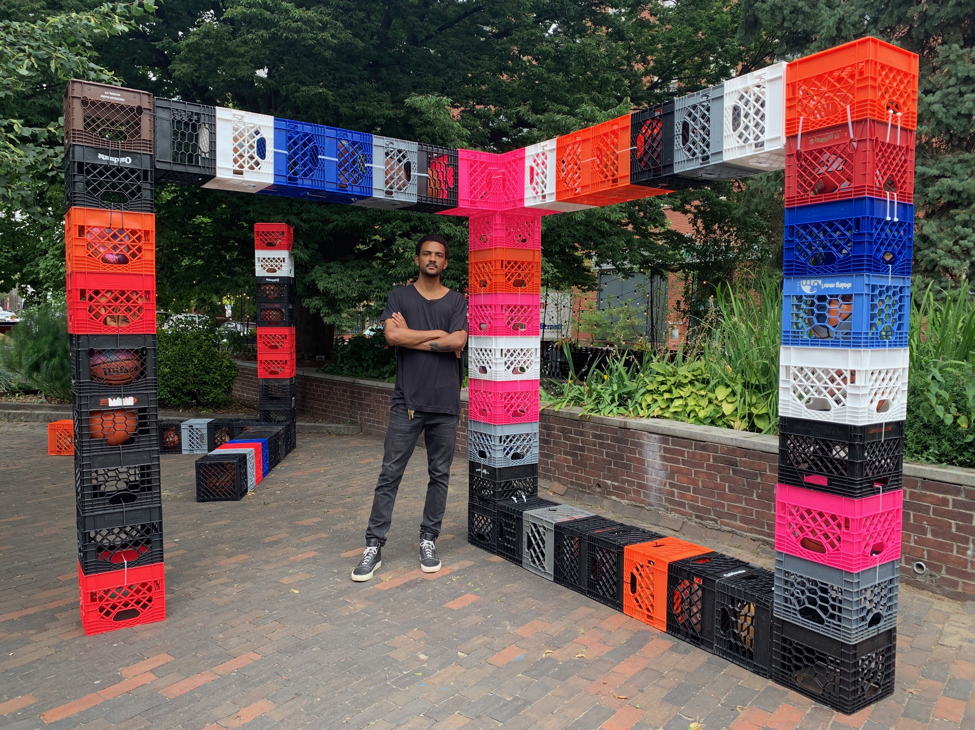 Shaka Dendy with his “Gestures of Incompleteness.”