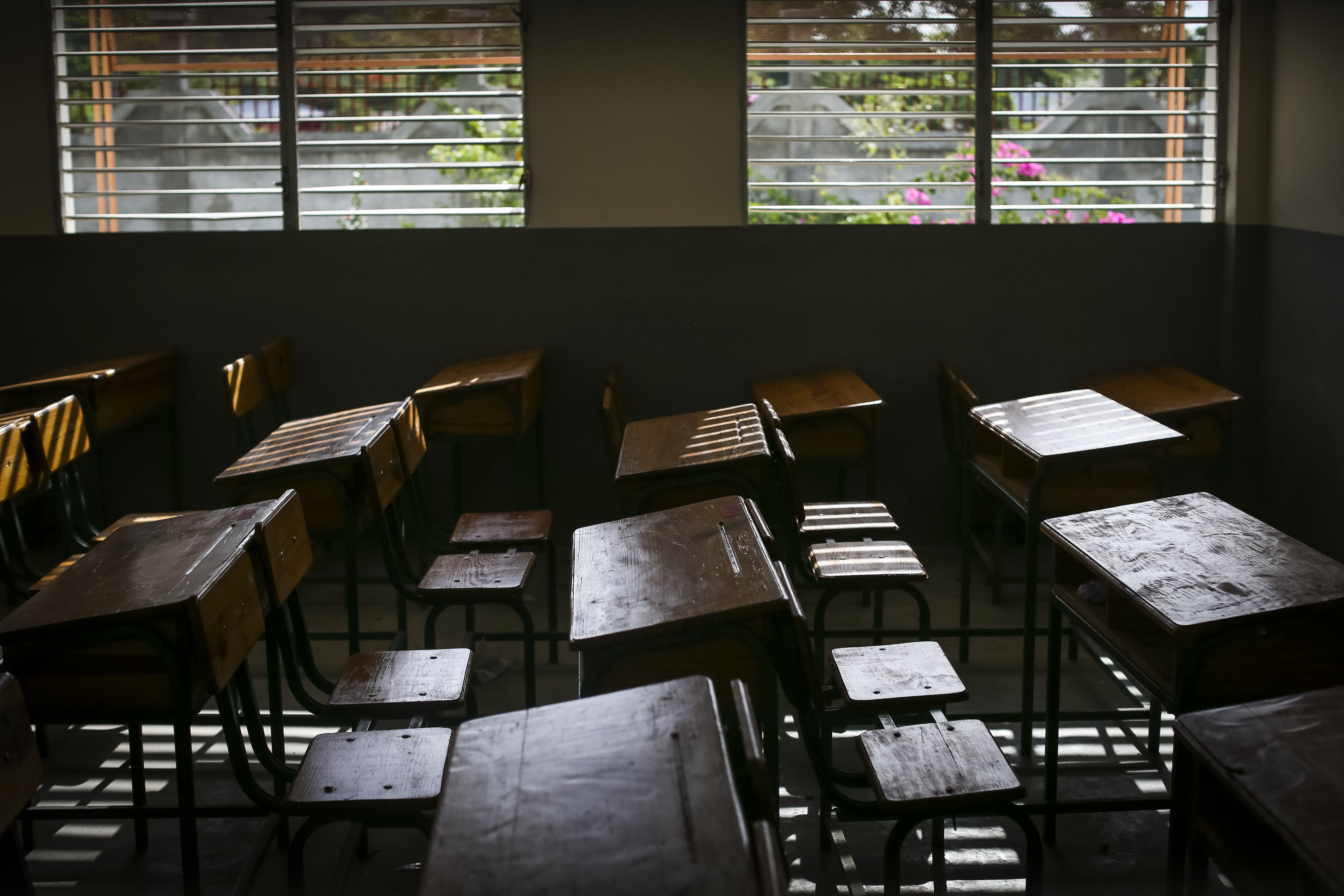 Valancia Mathurin once attended school in this classroom (above) in the town of L’Asile.