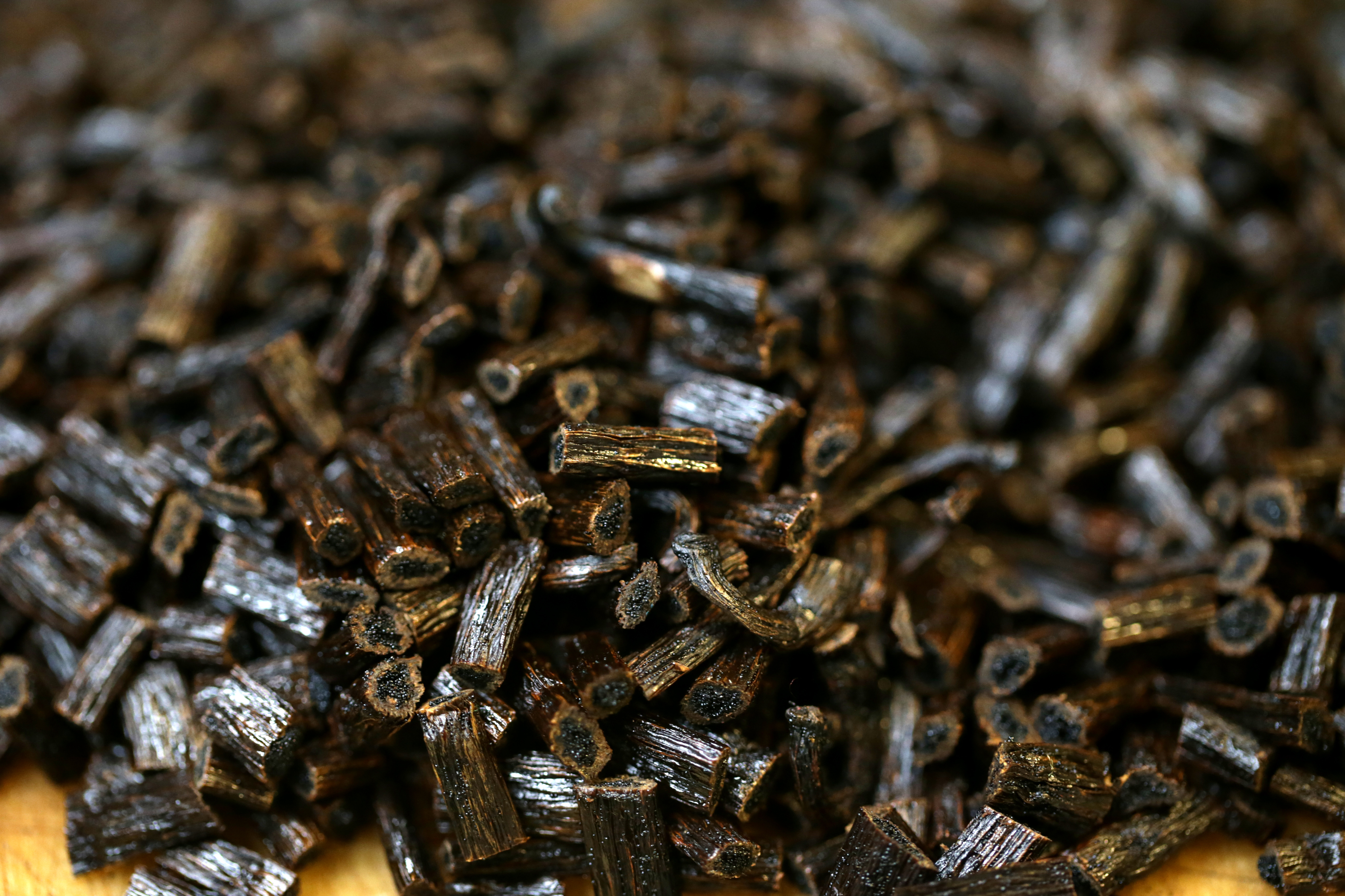 Staff at Christina’s chop vanilla beans and turn them into a paste.