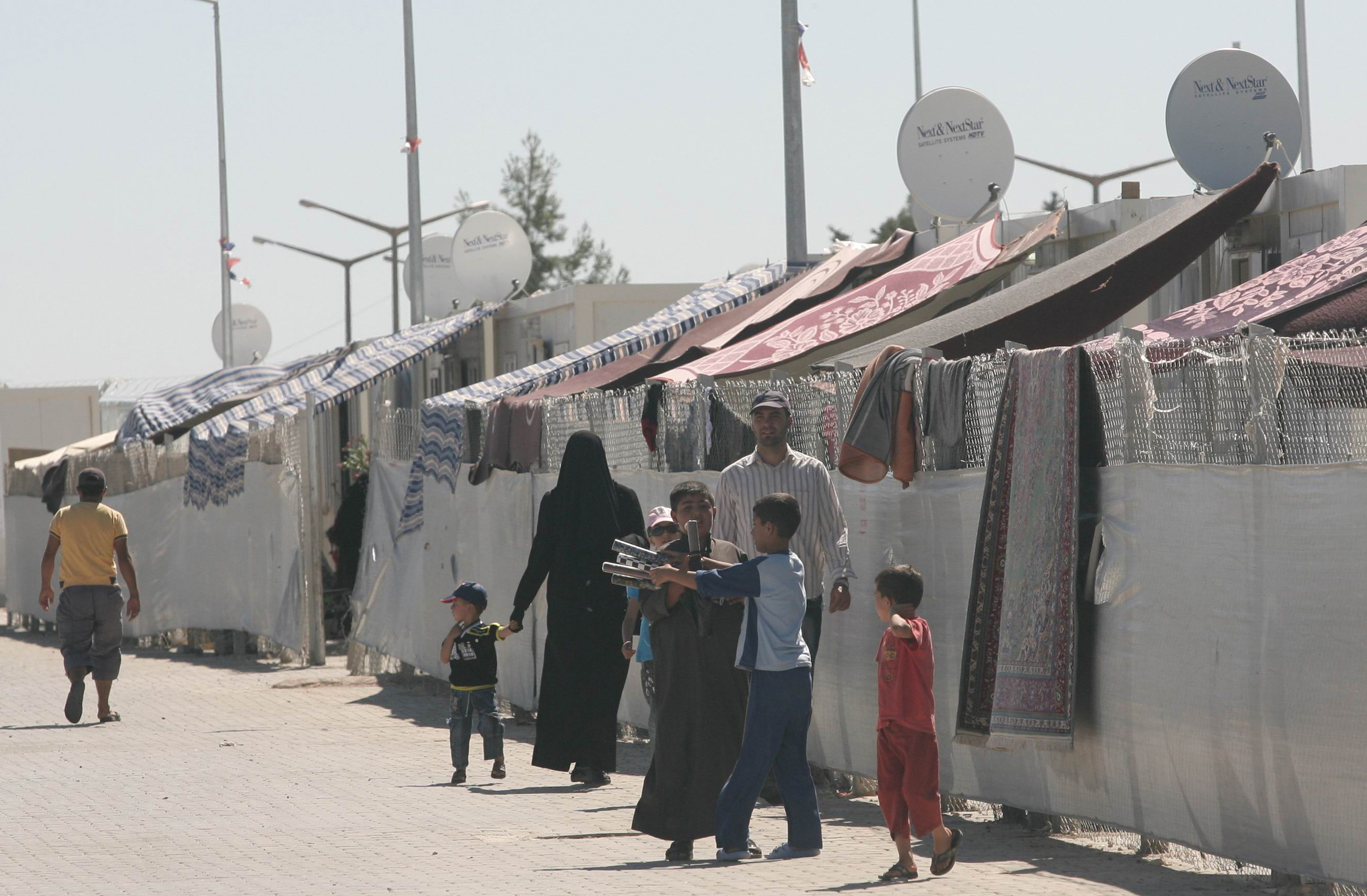 Syrian refugees at the Kilis refugee camp in Turkey.