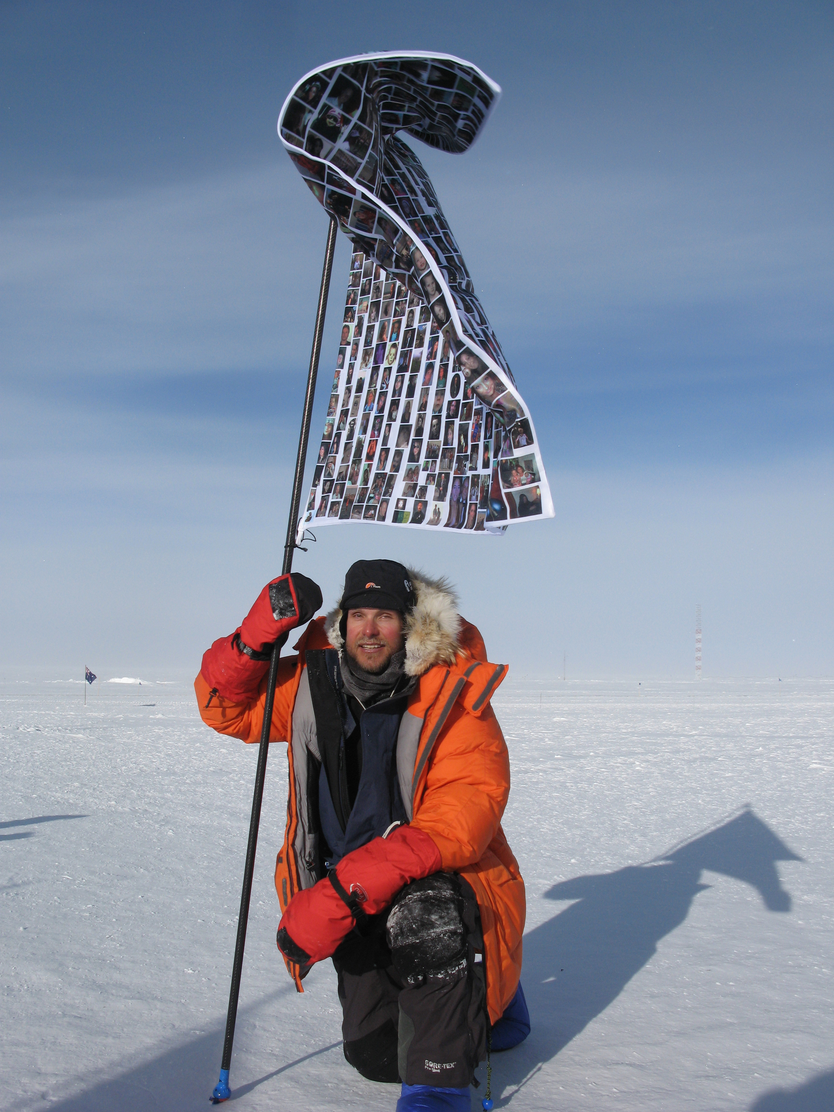 Pollock became the first blind man to race to the South Pole on skis in 2009.
