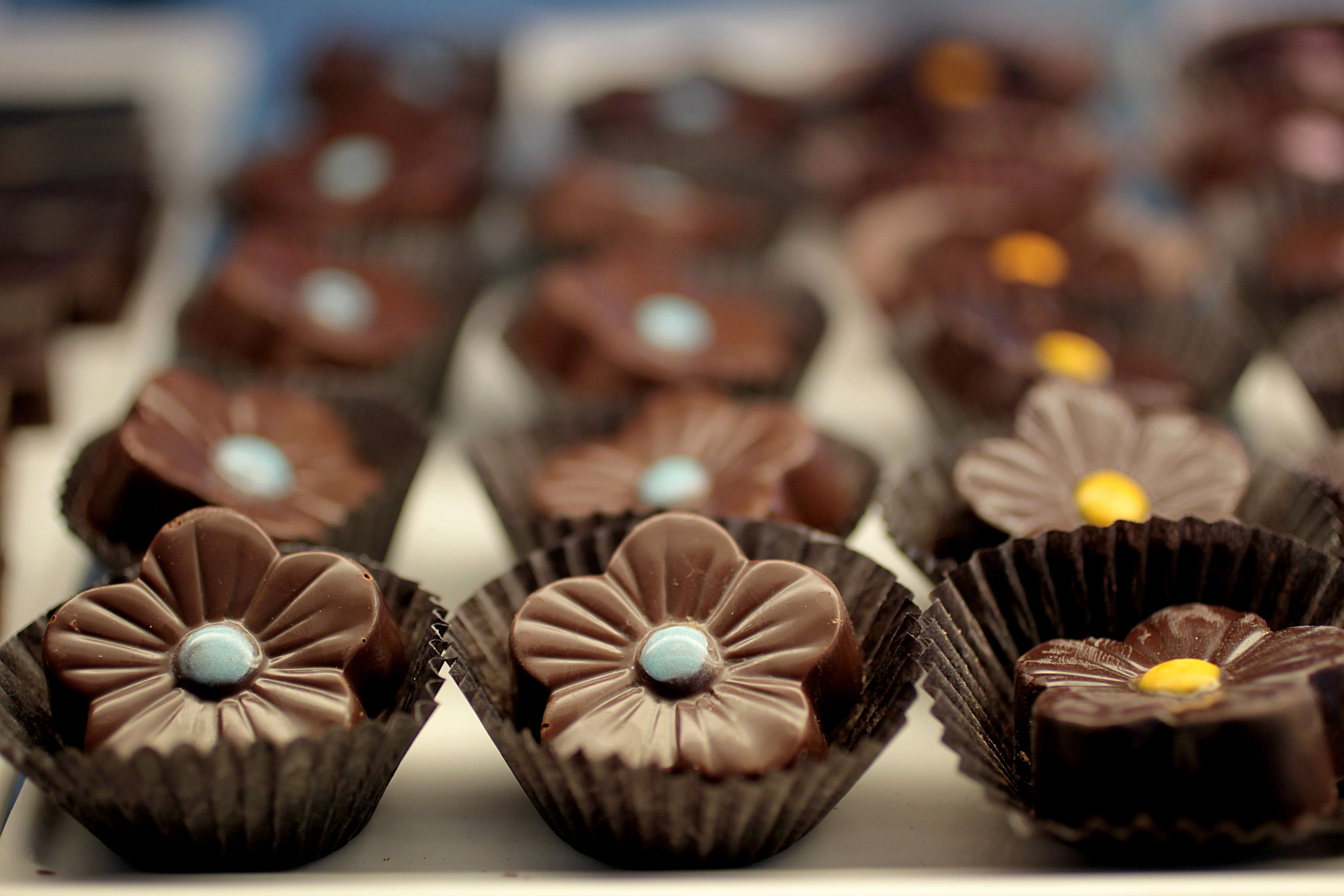 The cafe makes dulce de leche ganache in flavors like hazelnut and almond.