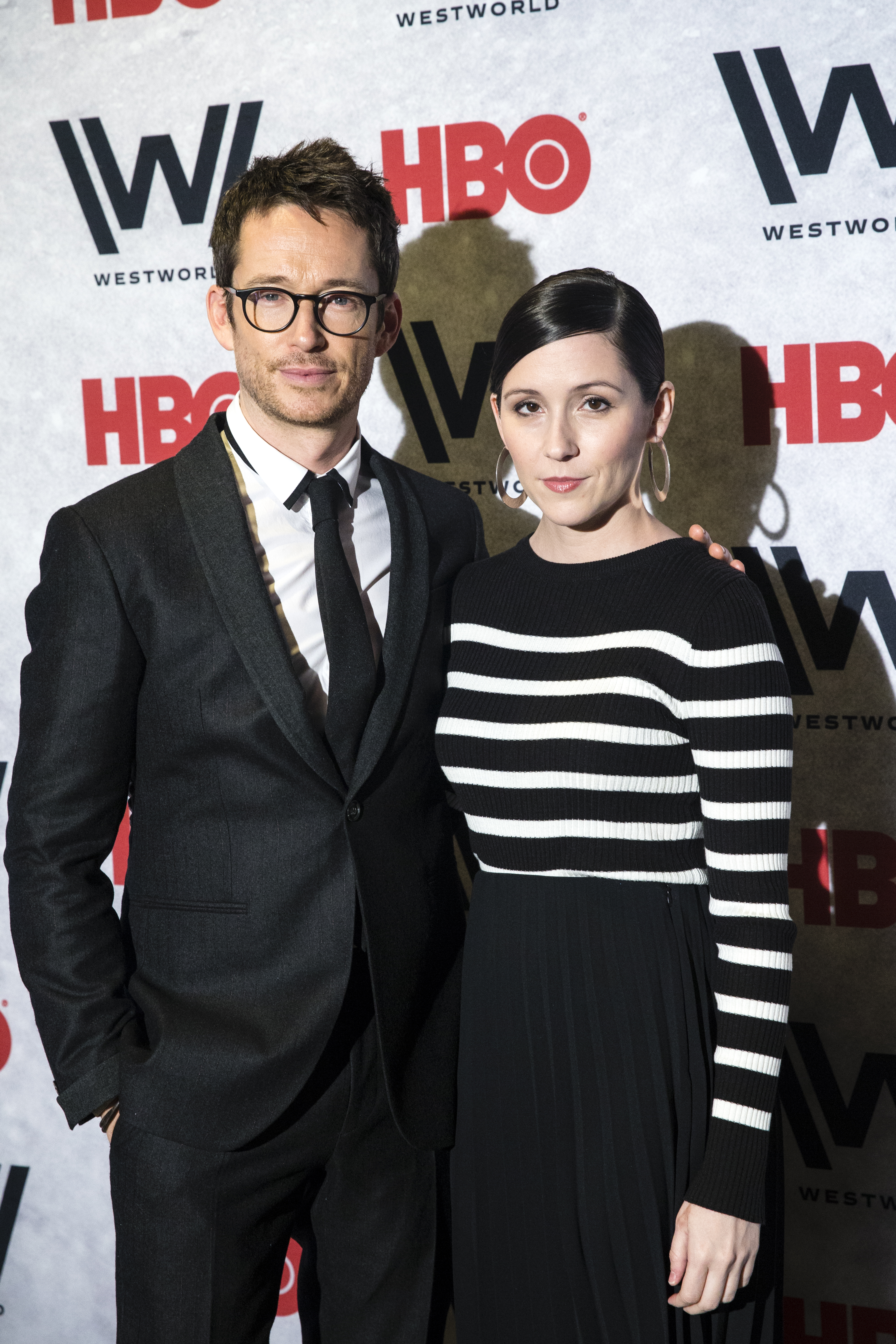 “Westworld” cast members Simon Quarterman and Shannon Woodward at the Revere Hotel on Sunday.