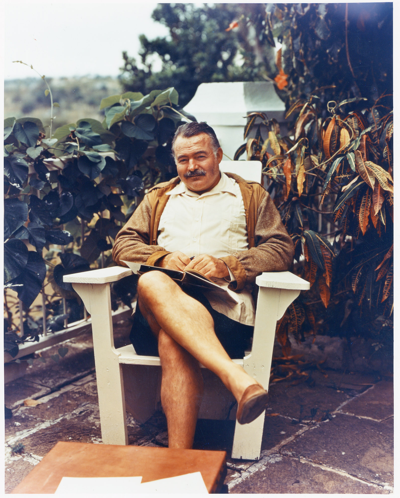 Ernest Hemingway at his hilltop estate in Finca Vigia, Cuba. He lived there for more than two decades.