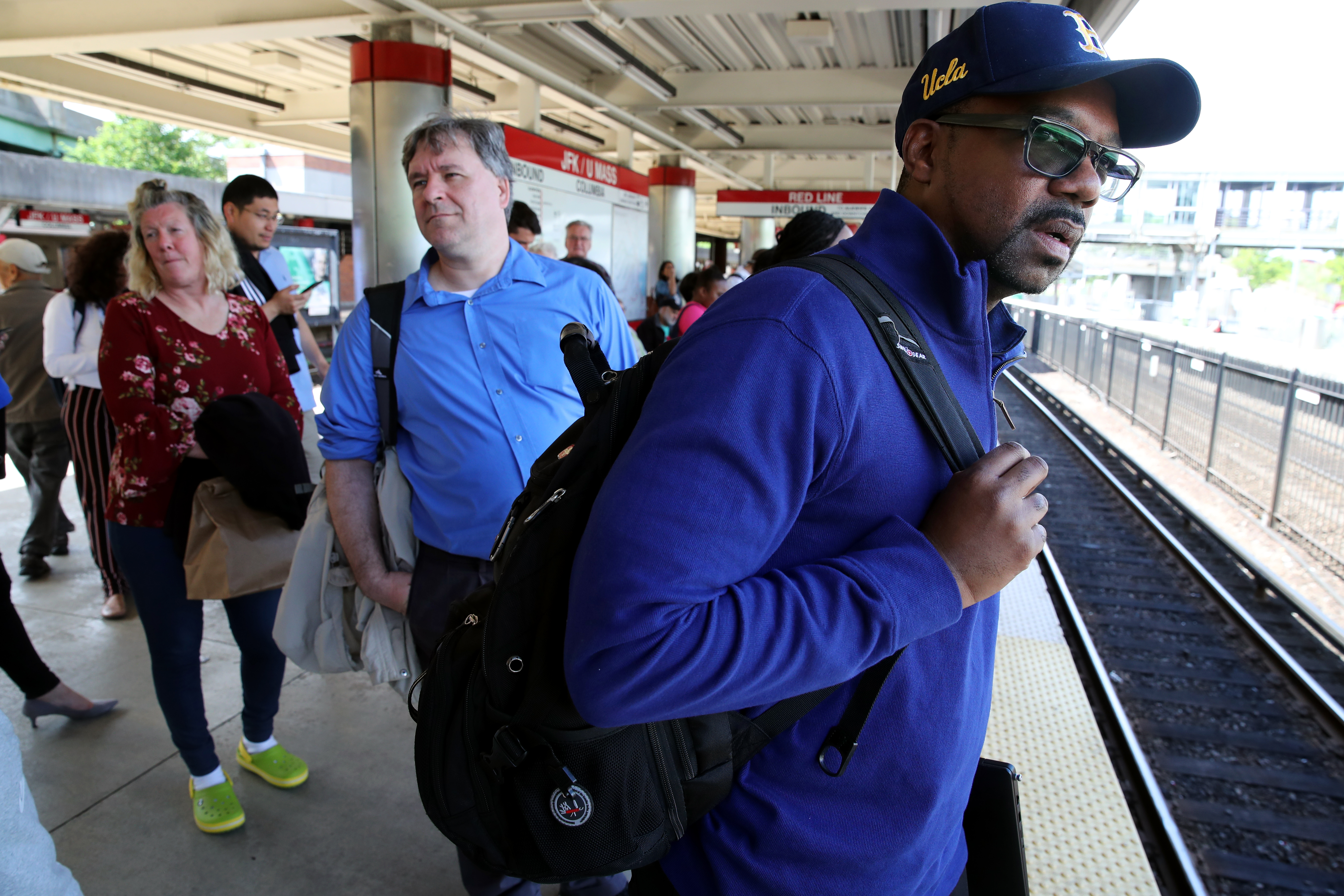 David Jones of Quincy waited for a train Friday at JFK/UMass. Here’s how Jones described the current situation on the Red Line: “It’s a nightmare.”