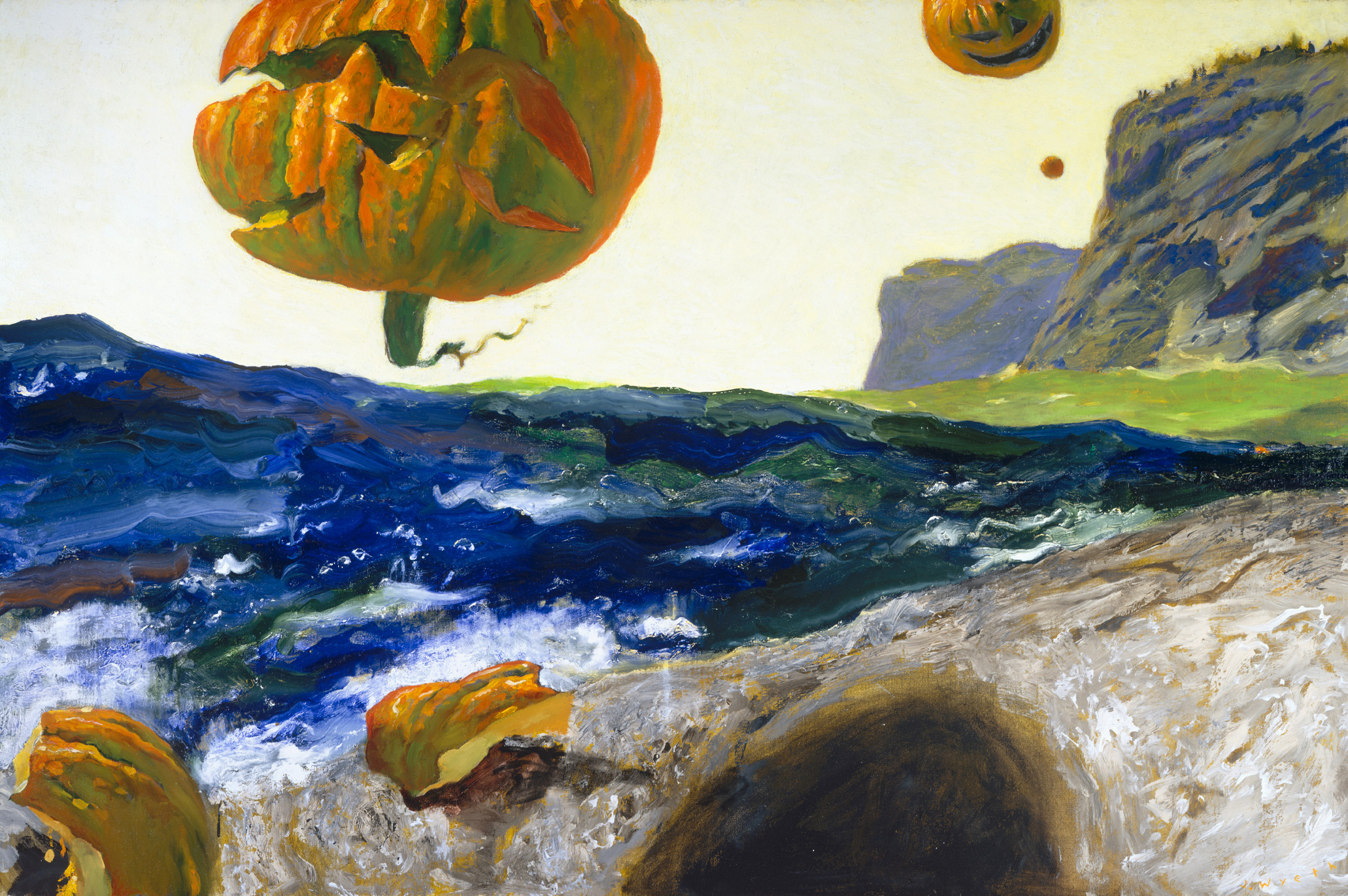 Wyeth’s “The Headlands of Monhegan Island, Maine.”