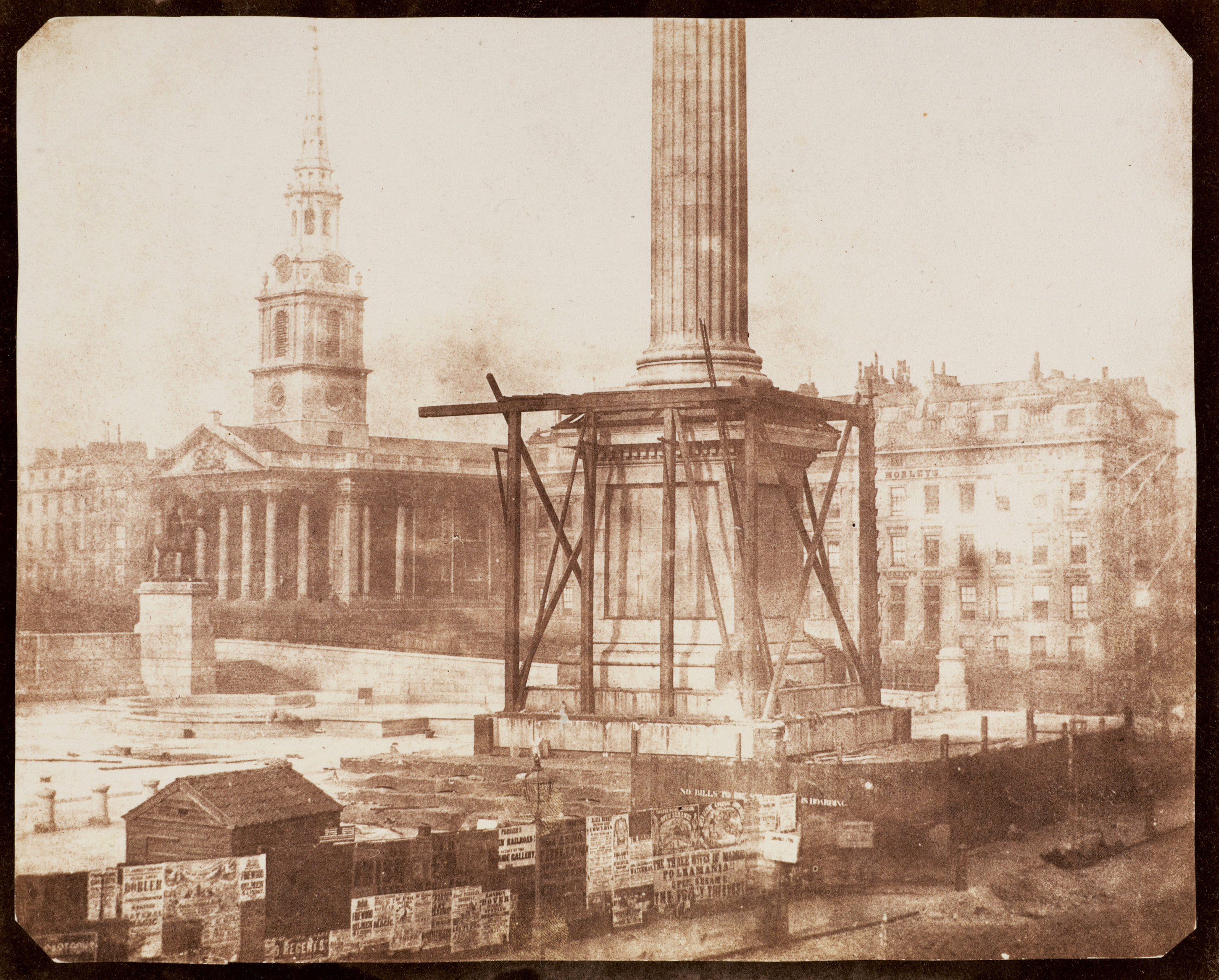 William Henry Fox Talbot’s “Nelson’s Column Under Construction, Trafalgar Square”