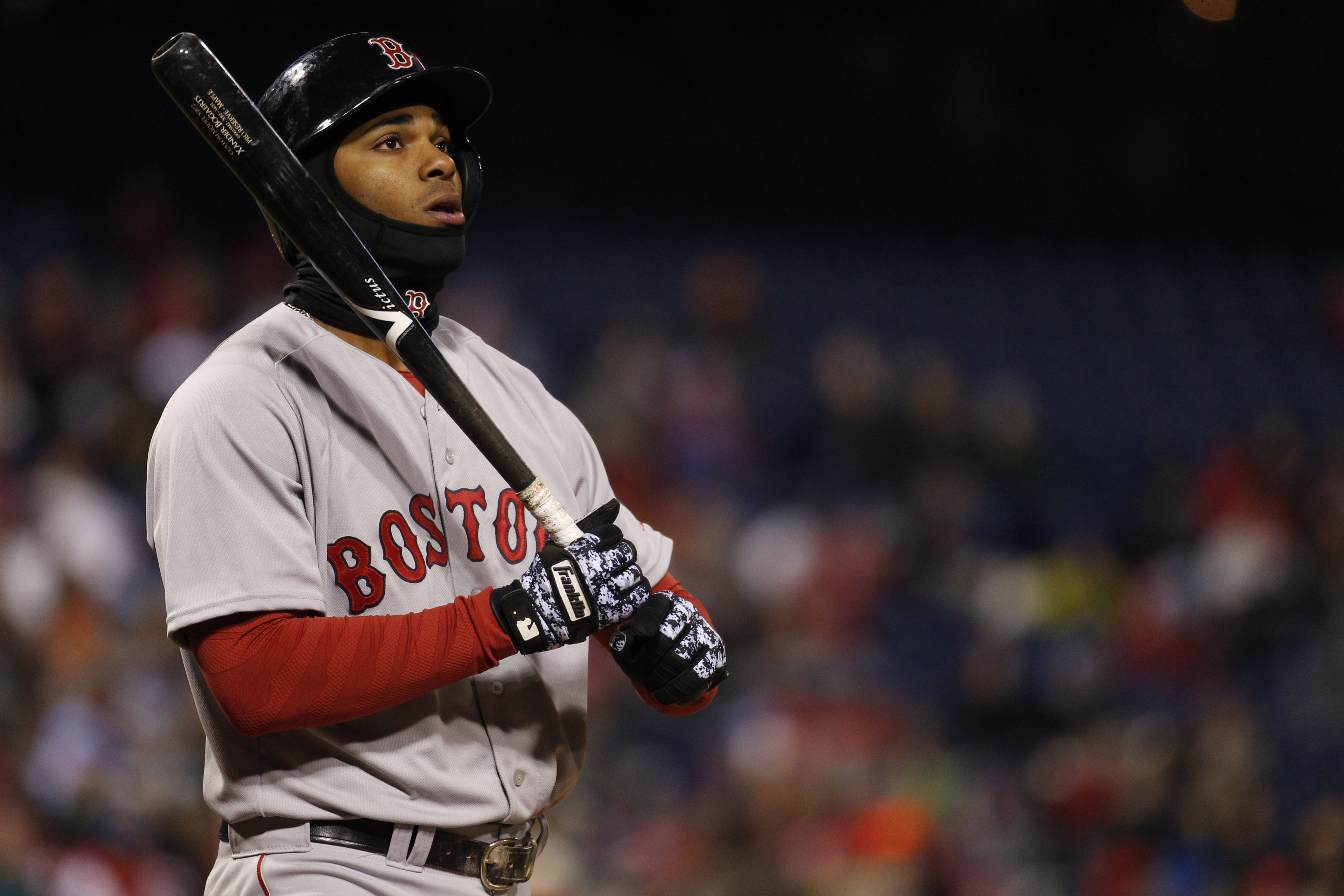 Xander Bogaerts was batting .222 with he singled in the seventh against the Phillies on April 9.