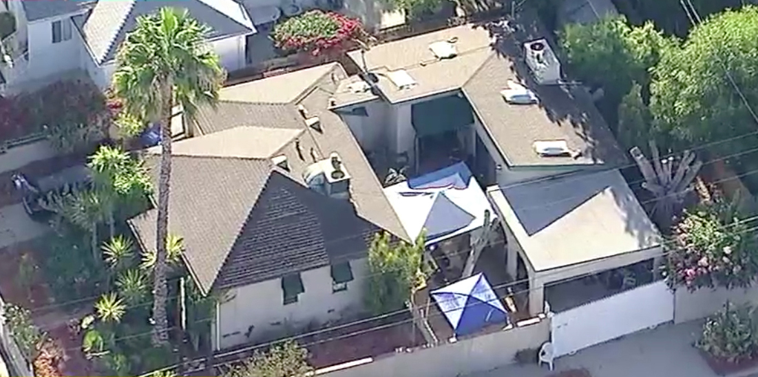 A video screengrab shows the home of Robert Darrell Chain.