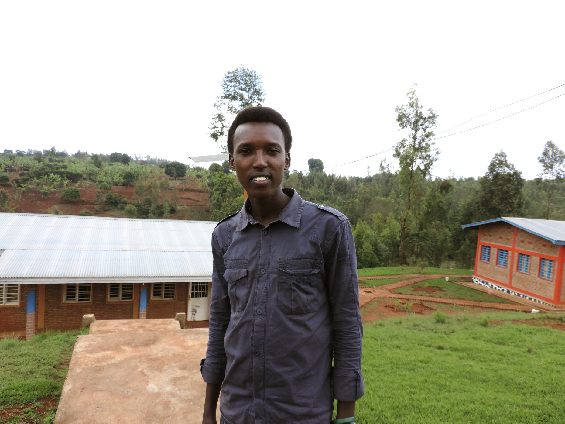 Alex outside a Christian children’s home in Gitega, Burundi.