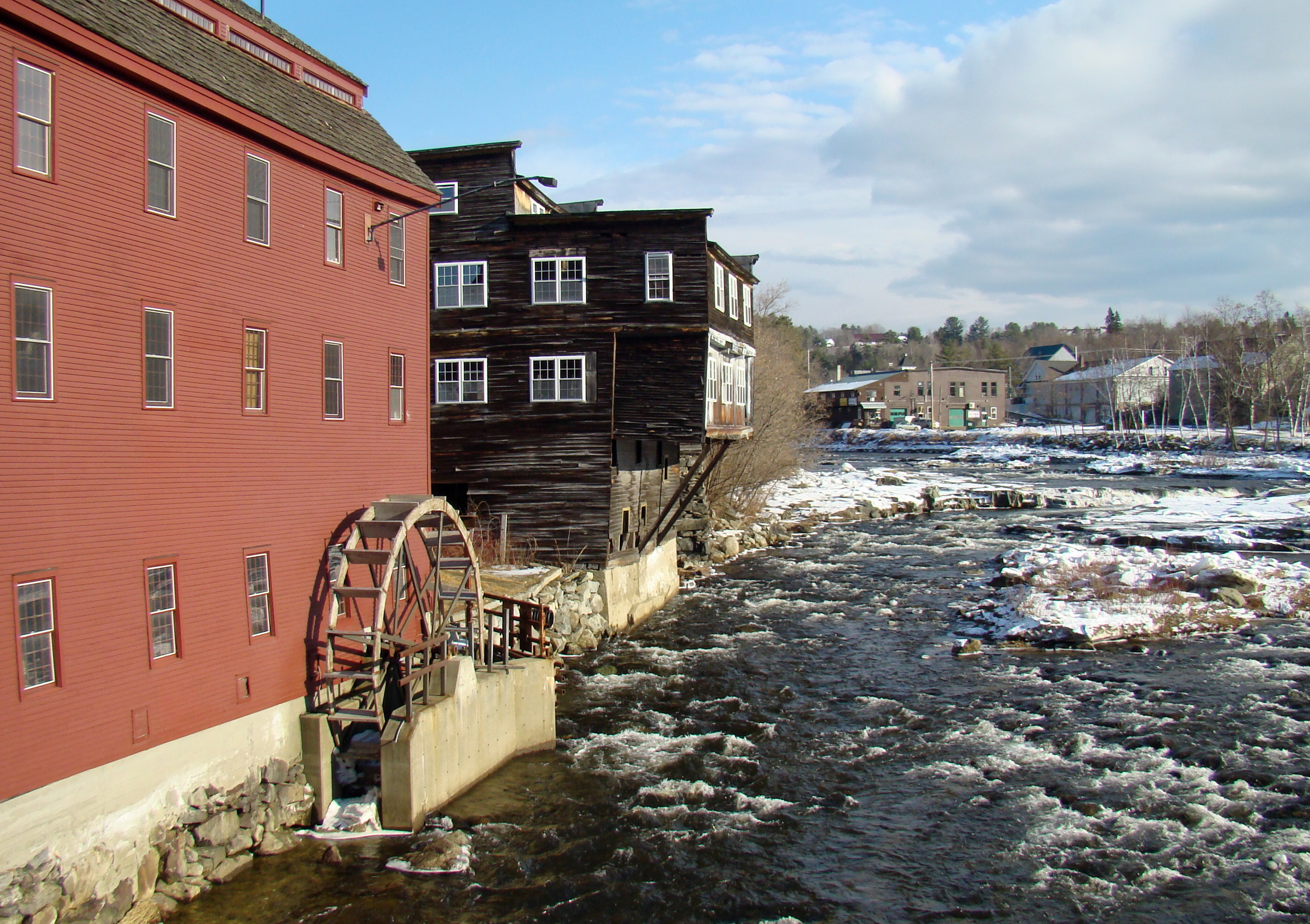 A view of Littleton from its covered bridge over the Ammonoosuc River. The bridge is a great spot for taking snapshots.