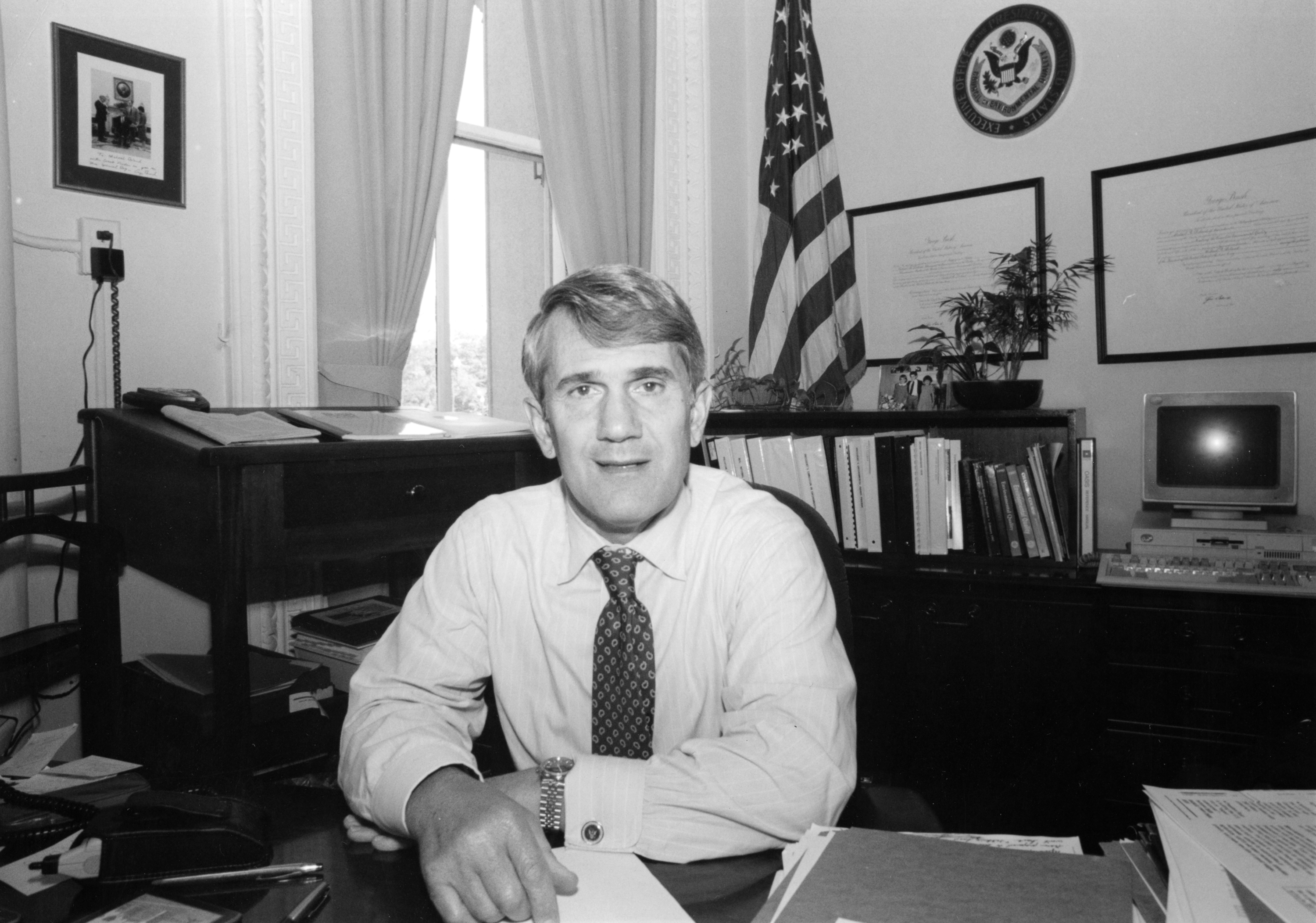 Deland, who served as environmental advisor to President George H.W. Bush, posed for a portrait in Washington, D.C. on Oct. 7, 1992.
