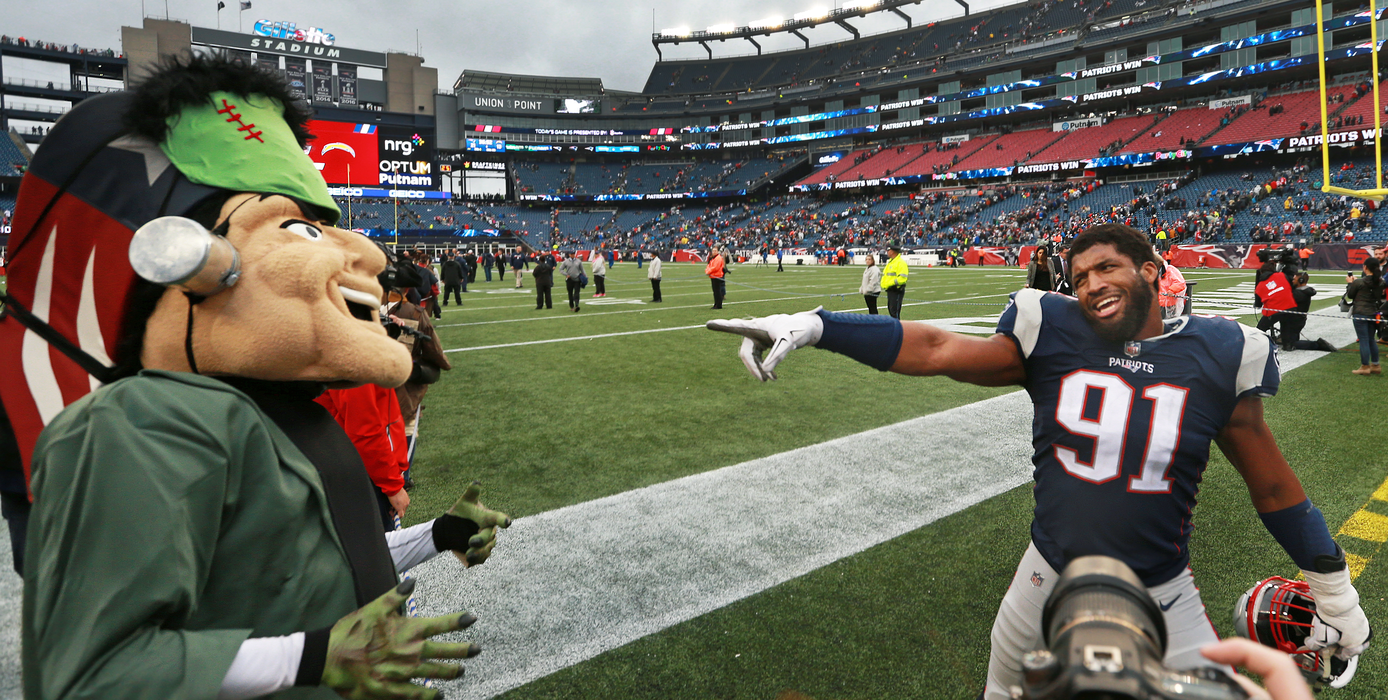 Deatrich Wise Jr. is second on the Patriots in sacks with three.