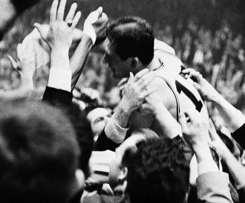 John Havlicek was mobbed by fans after he stole the ball to lead the Celtics to a 110-109 win over the Philadelphia 76ers at the Boston Garden on April 16, 1965. “Havlicek Stole the Ball,” was repeated Thursday night by fans who learned of his death at age 79.