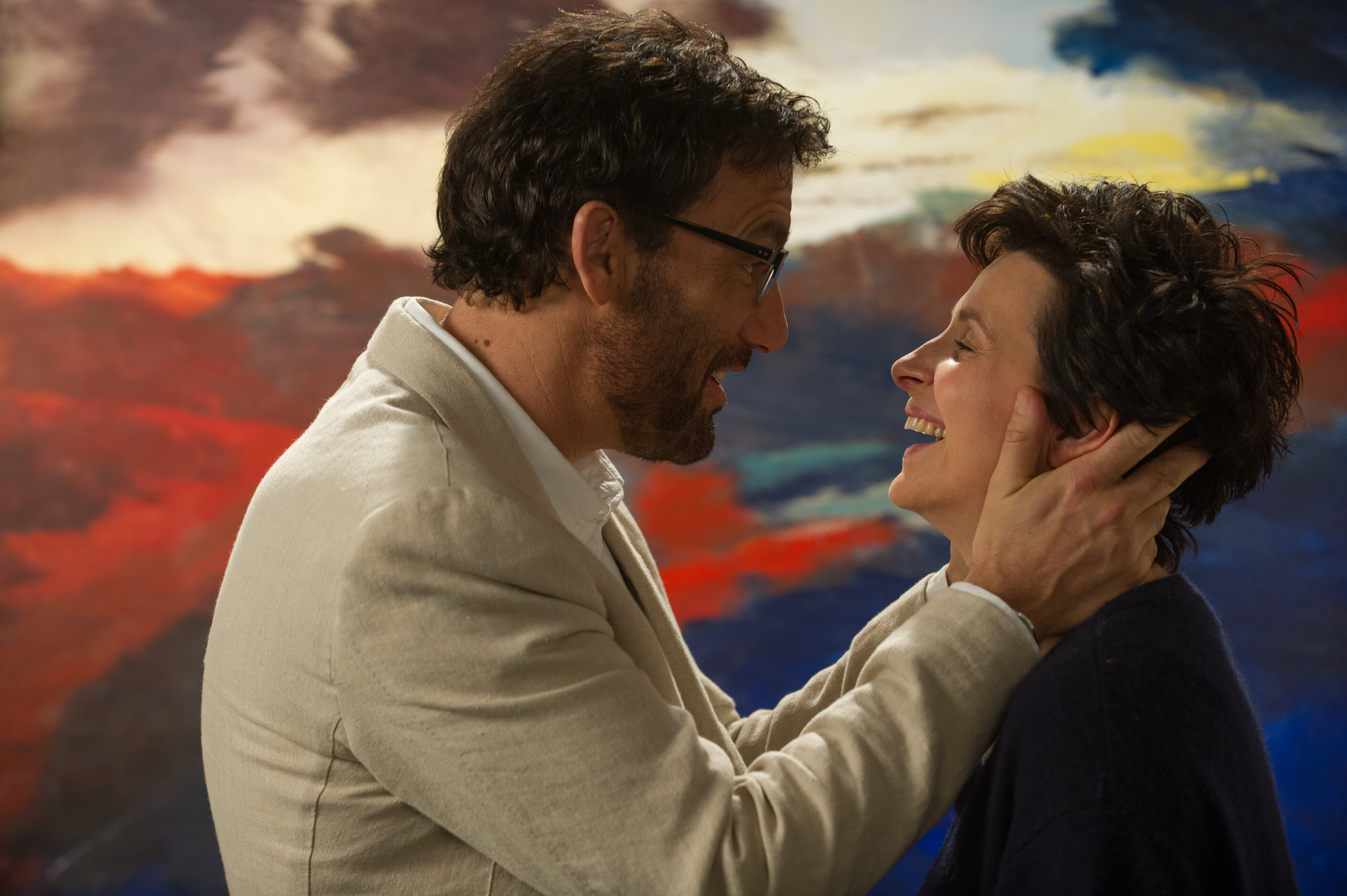 Juliette Binoche with Clive Owen in “Words and Pictures.”