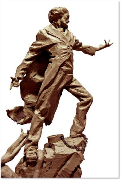An artist’s proposal for a statue of abolitionist Frederick Douglass.