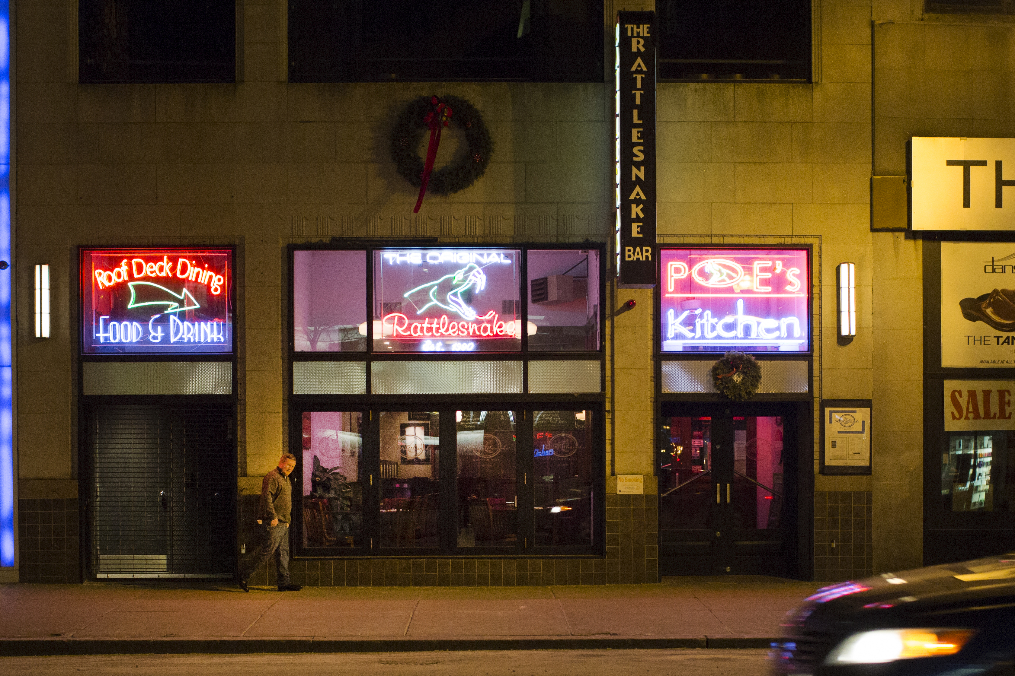 The Rattlesnake Bar & Grill on Boylston Street.