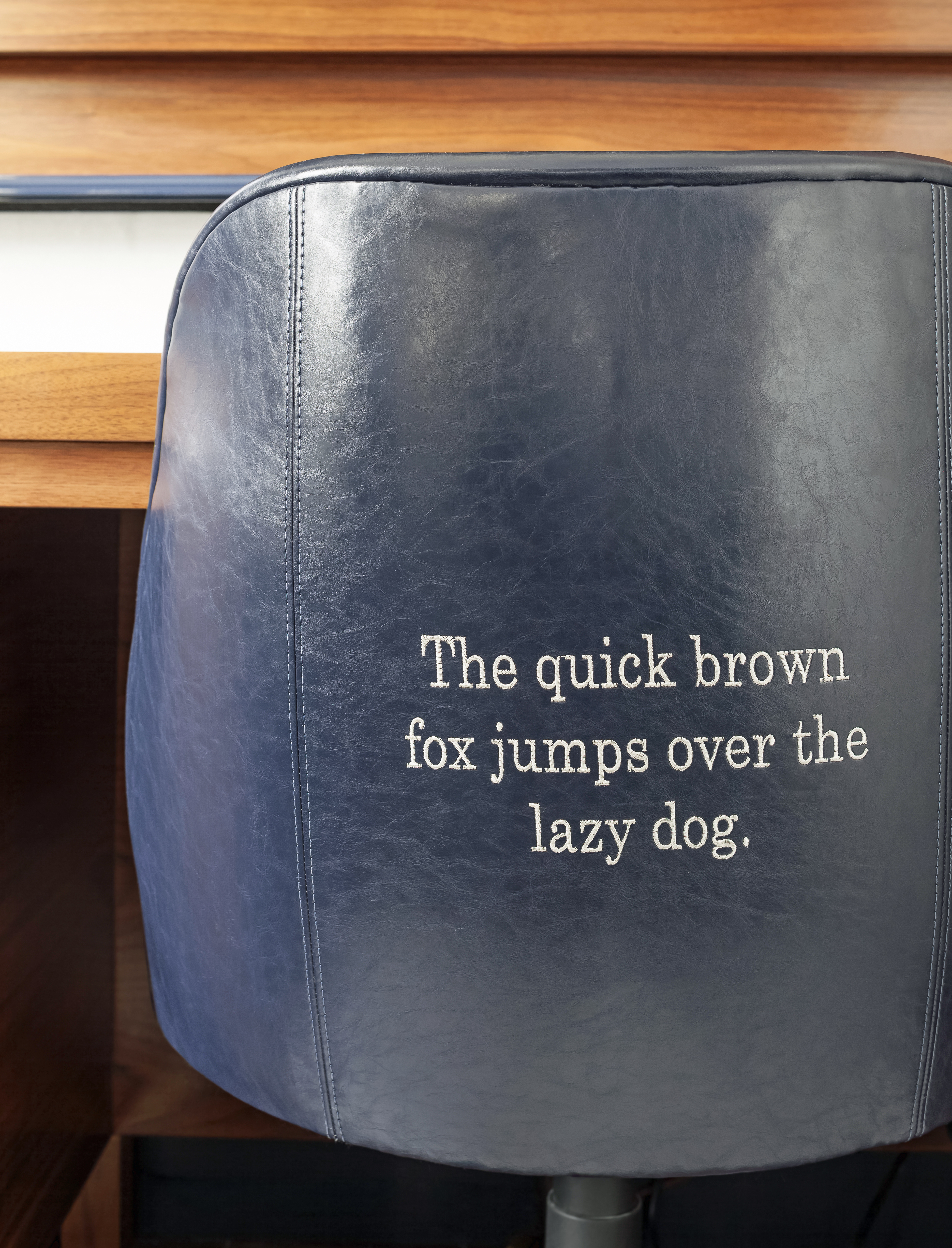 The Press Hotel, in its newspaper mode, has an editor’s chair with a pangram, a sentence using all the letters of the alphabet.