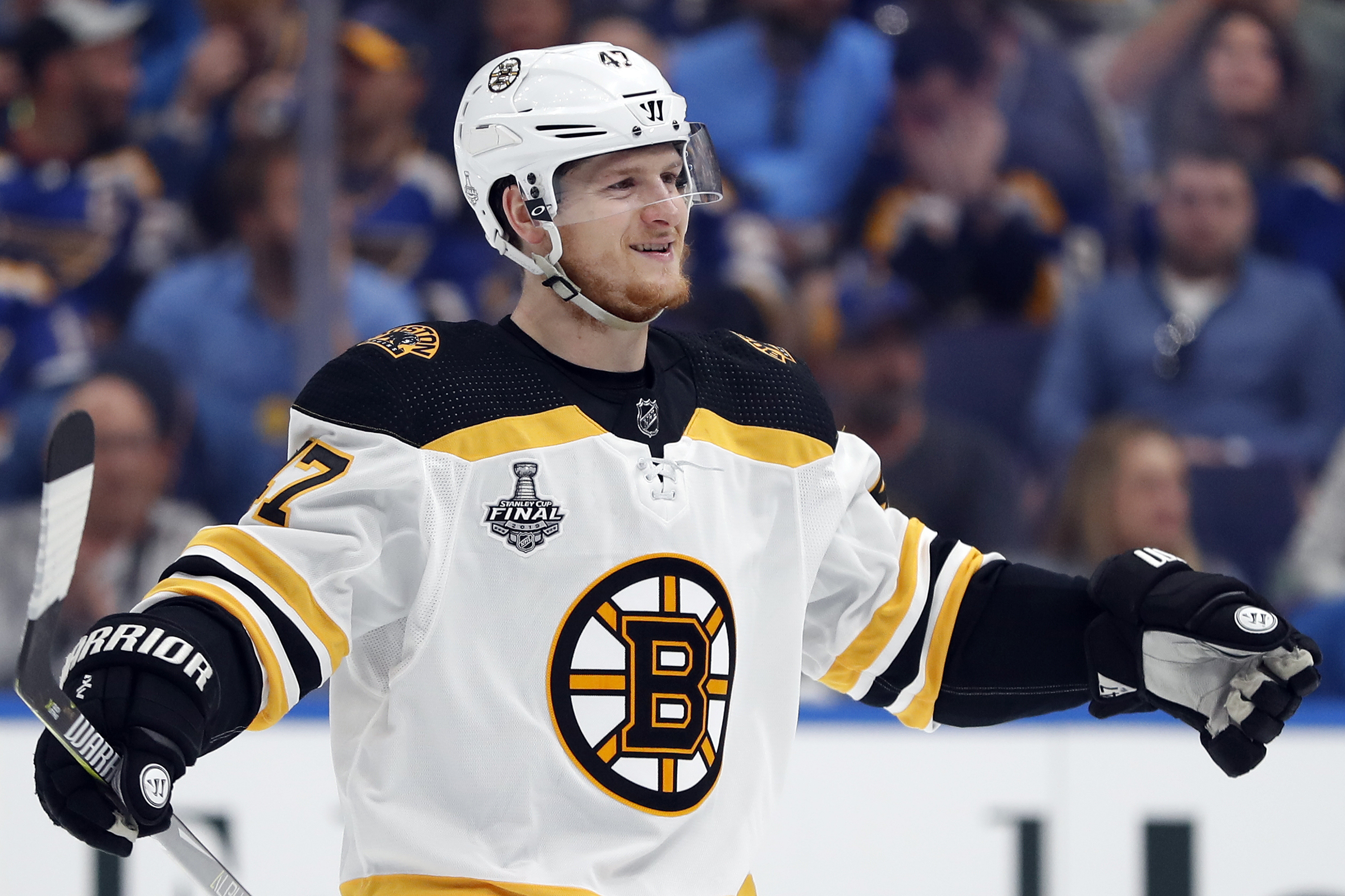 Torey Krug says there’s been no conversation about a new deal.