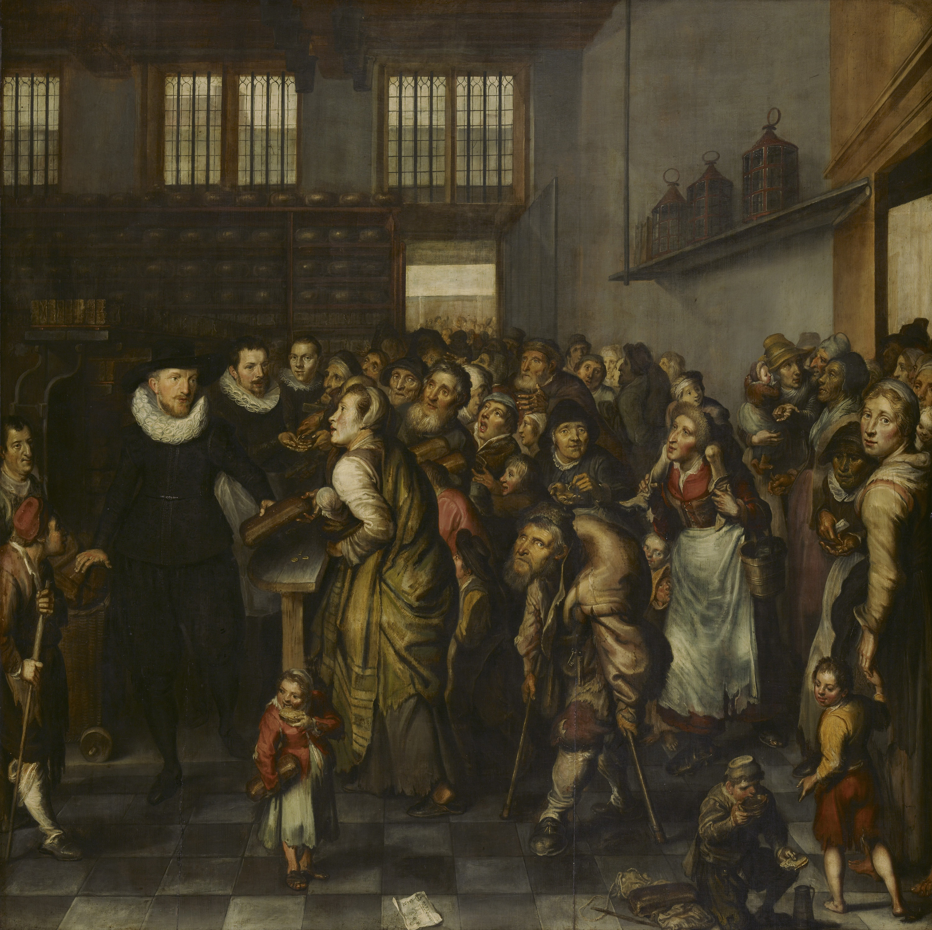 "Distribution of Bread in the Almshouse.”