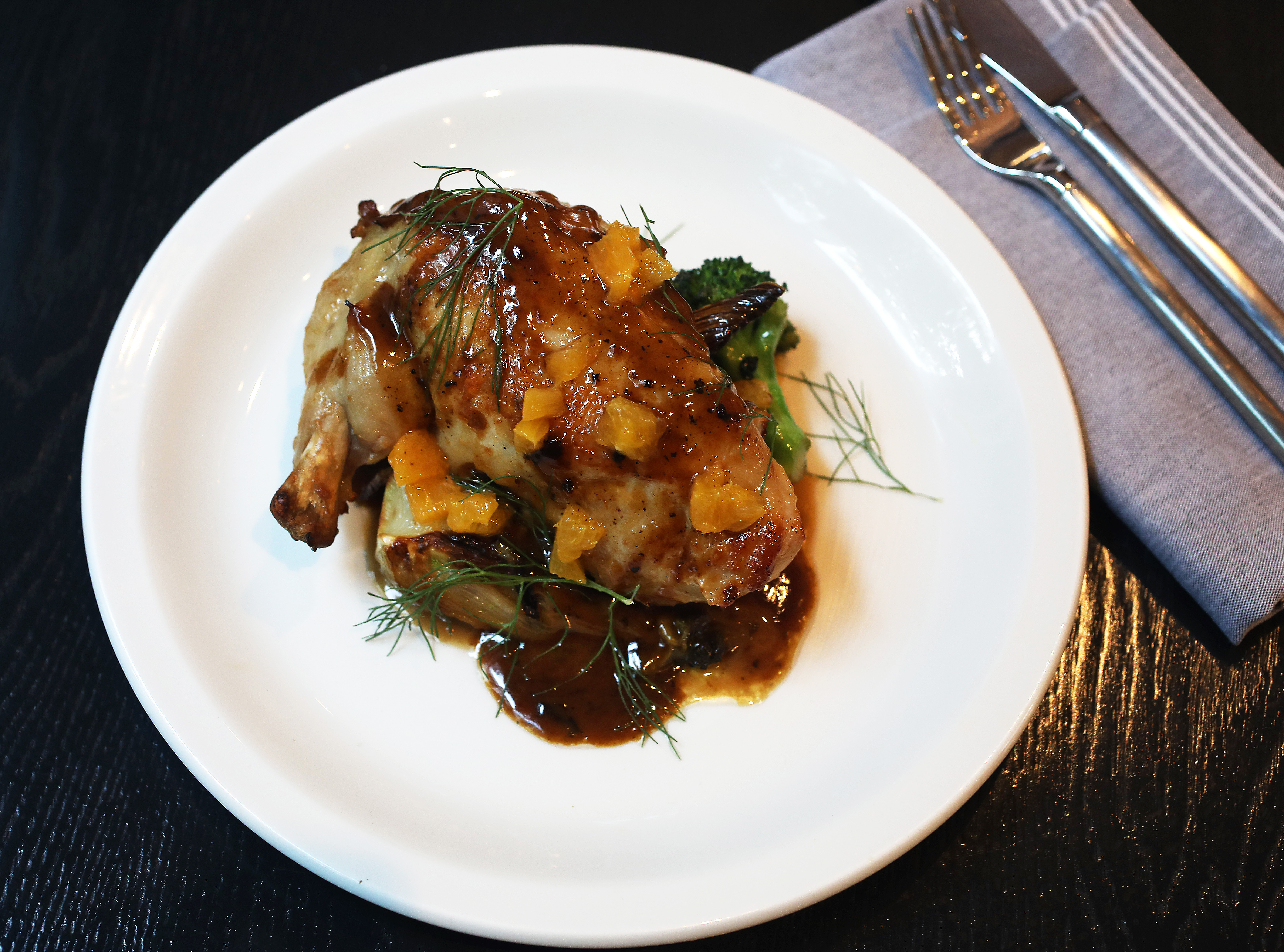 The roast chicken.