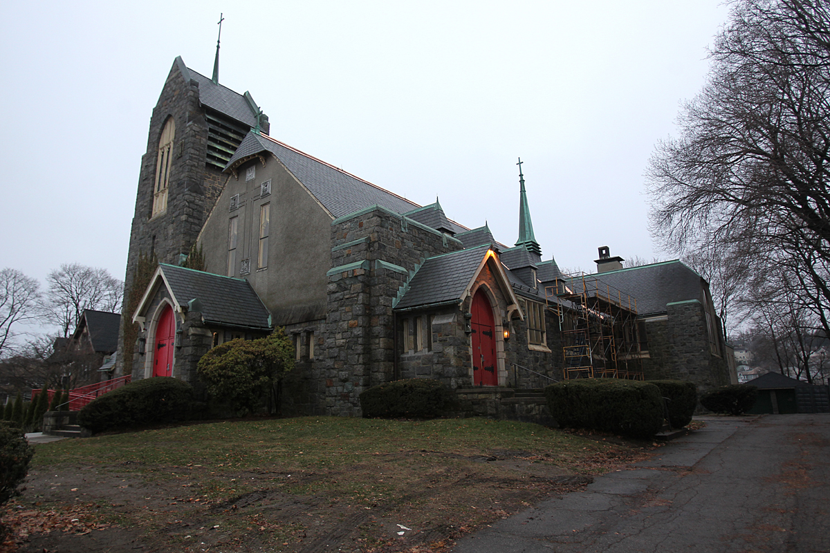 Our Lady of the Presentation Church on Washington Street was vandalized last month.
