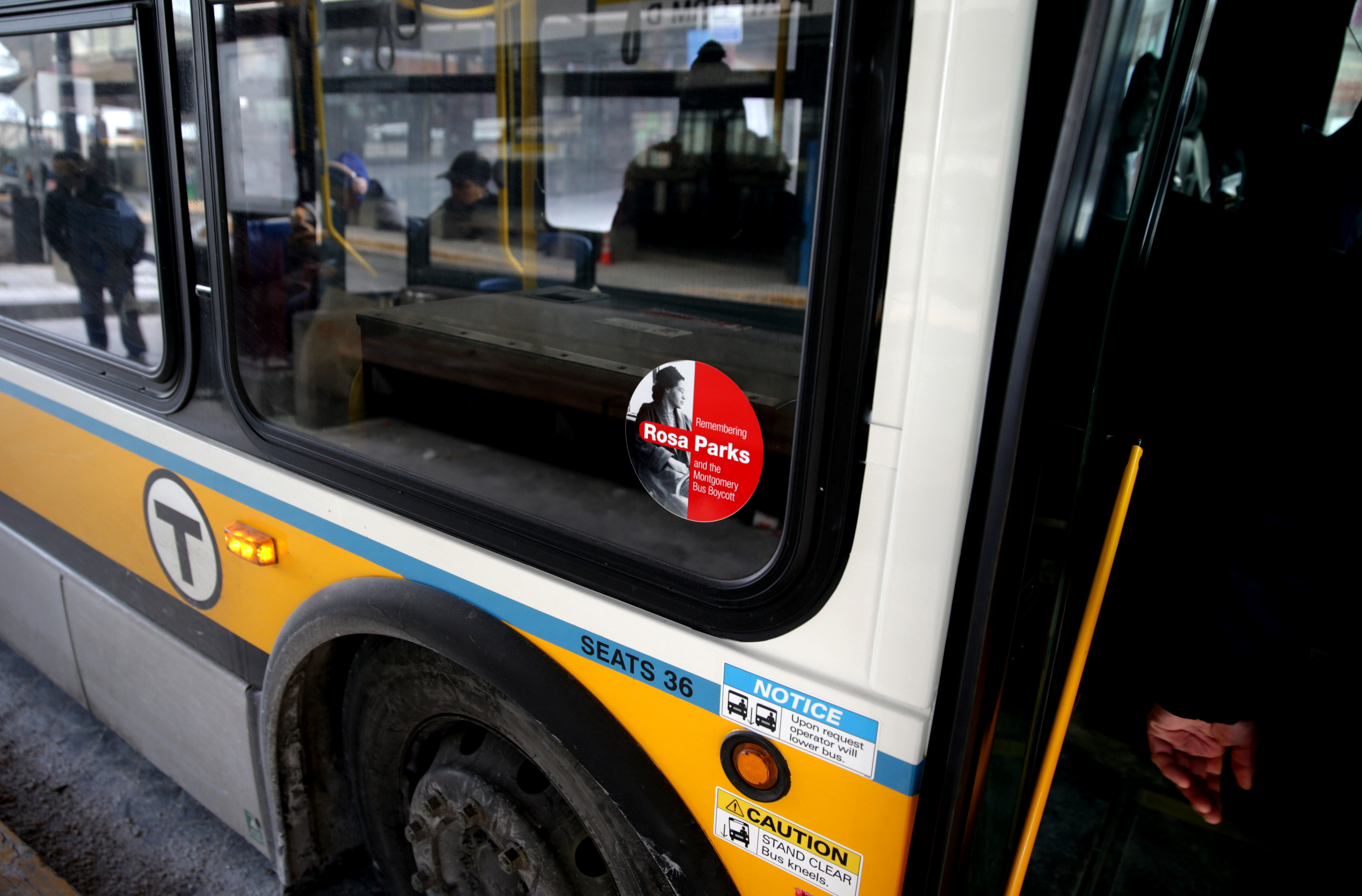 MBTA buses now have stickers on them honoring civil rights activist Rosa Parks. But the bus system disproportionately fails low-income people — largely people of color and immigrants — whose livelihoods depend on it.