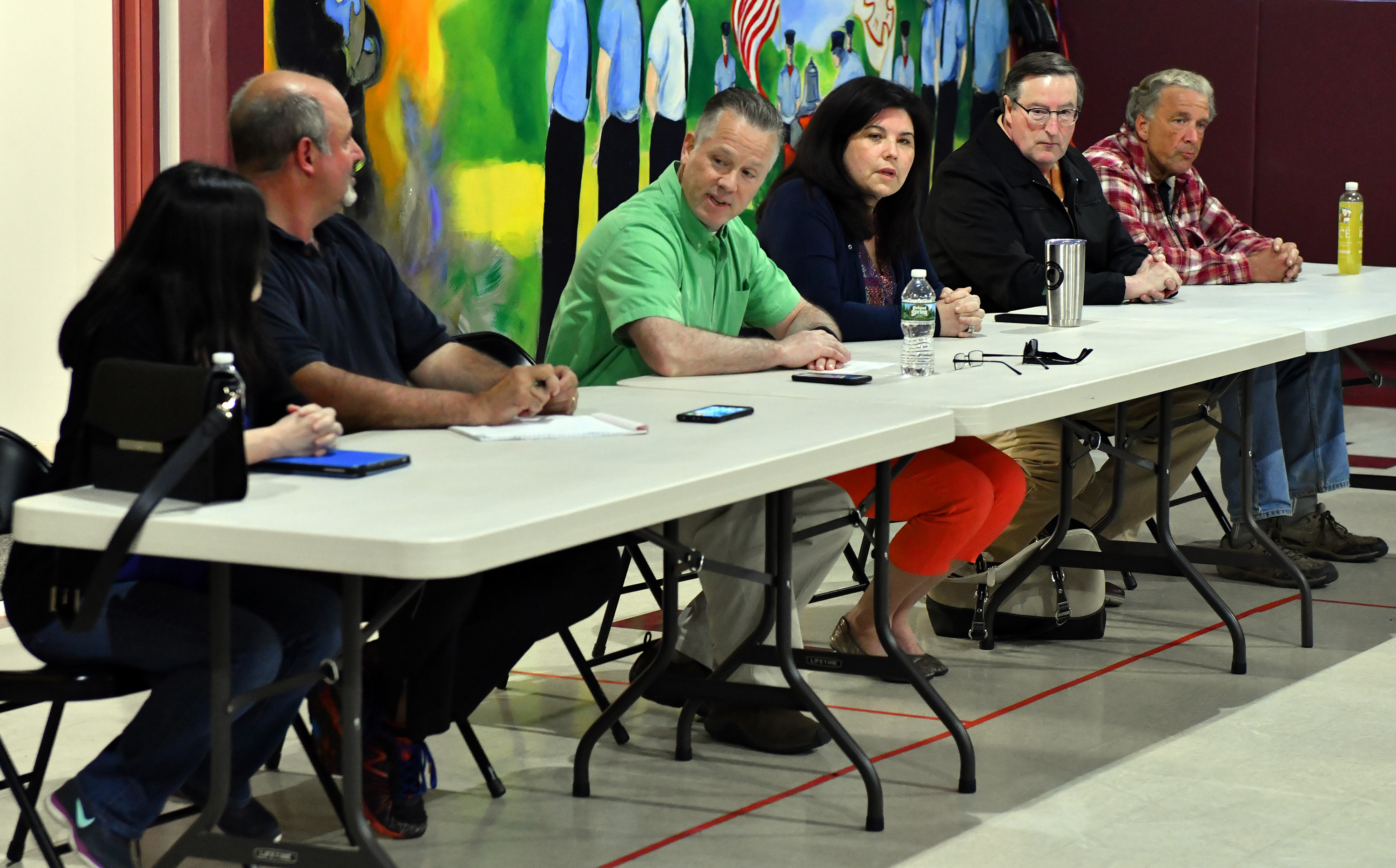 Members of the Mystic Valley Regional Charter School Board met in May.