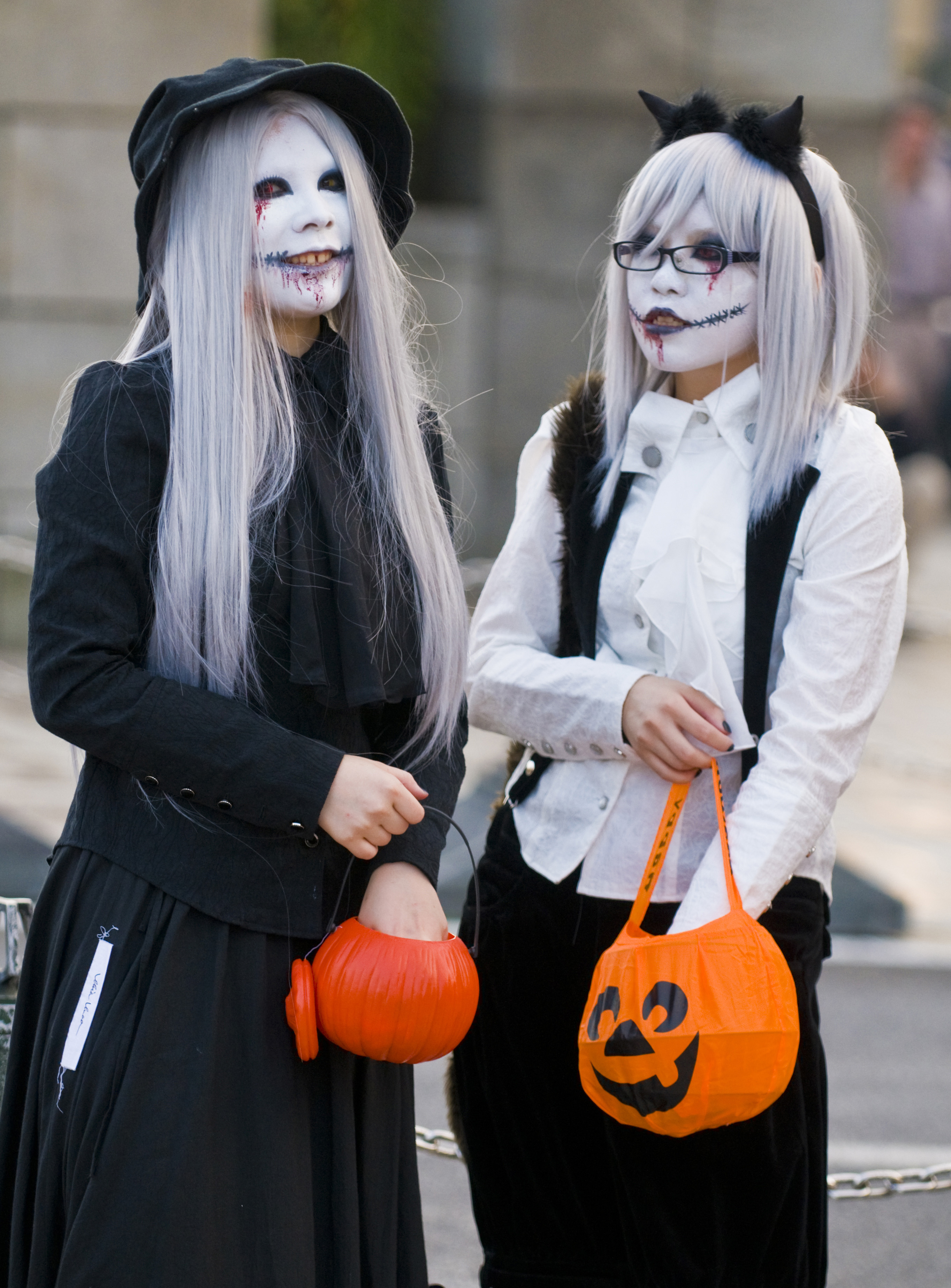 Two girls celebrate Halloween in Tokyo, in 2009.