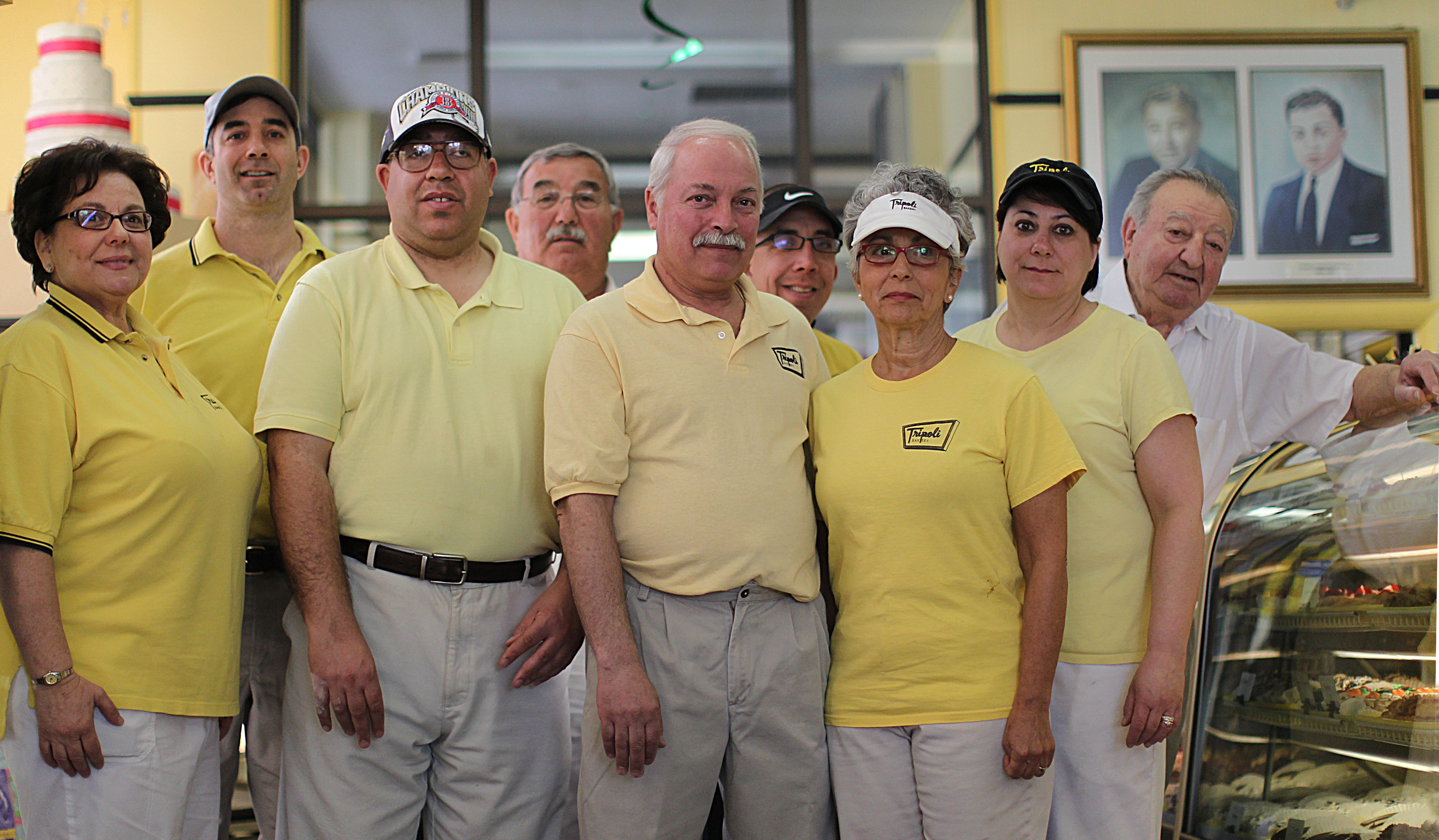 Right (from left): Leonora Zappala Mambro, Matthew, Stephen, and Rosario Zappala, Dominic Criofolo, Andrew Zappala, Marie Zappala Stewart, Lucille Dadducci, and Steve Zappala.