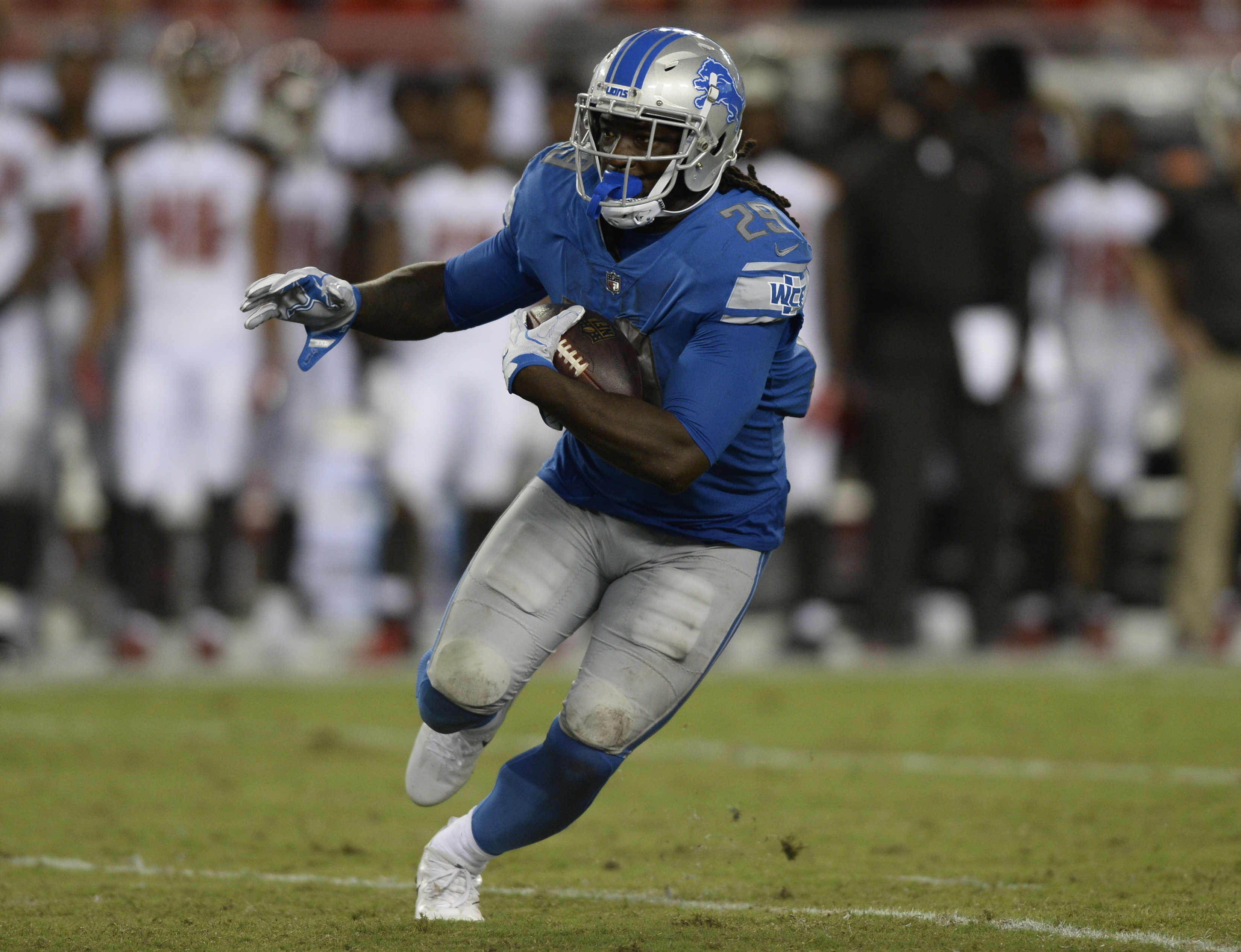 Running back LeGarrette Blount was acquired to help set the tone for the Lions.