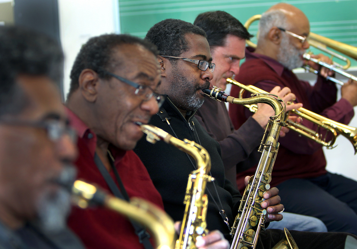 Members of The Makanda Project, from left to right, Kurtis Rivers, Arnie Cheatham, Lance Bryant, Jerry Sabatini, and Bill Lowe.