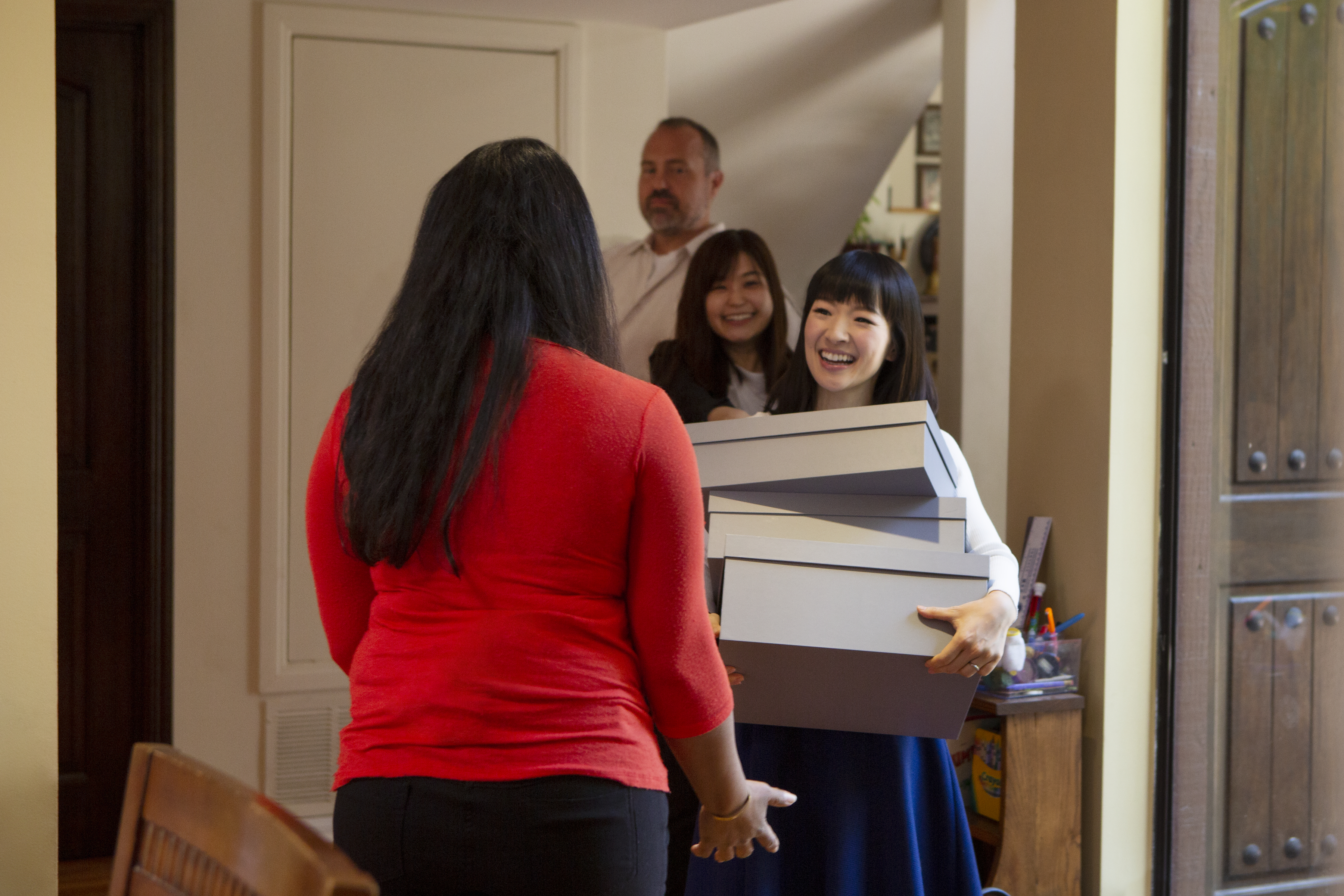 Marie Kondo brought in the boxes on her Netflix show, "Tidying Up with Marie Kondo."
