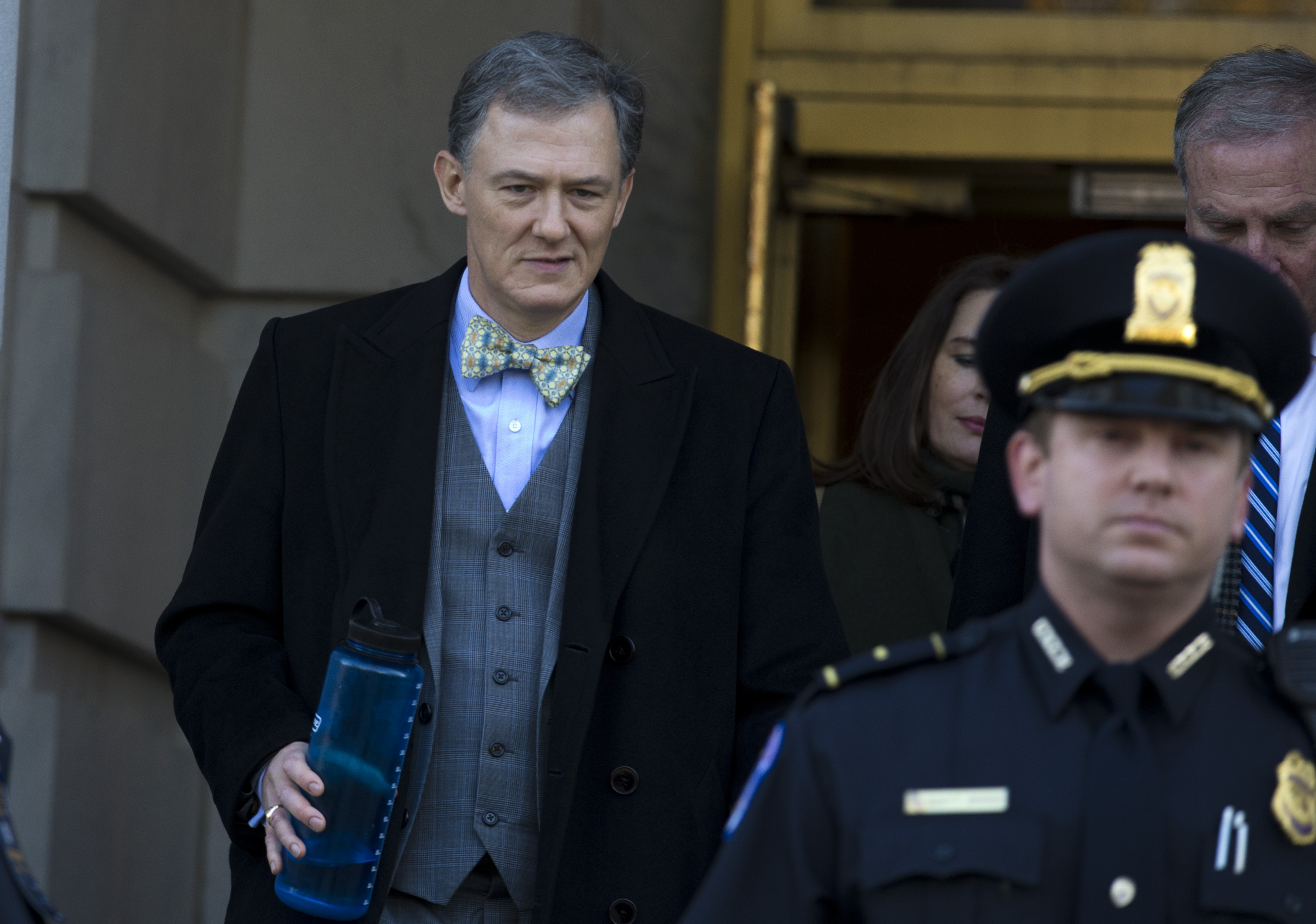 George Kent leaves after testifying before the House Intelligence Committee on Capitol Hill in Washington on Nov. 13.