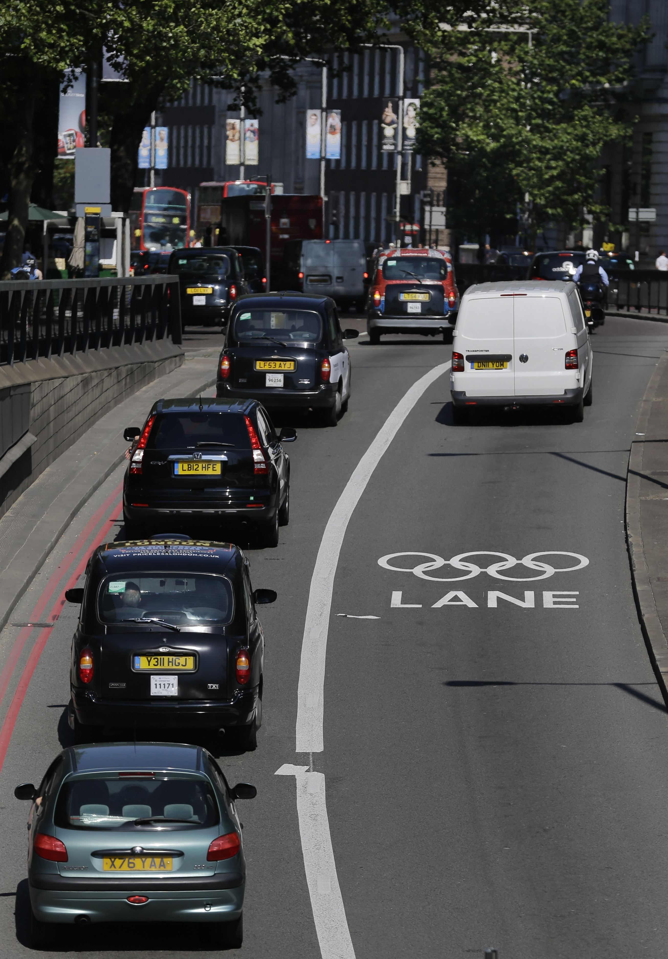 A special “Games lane” in London was limited to authorized traffic as part of the city’s reorganization for the 2012 Summer Olympics.