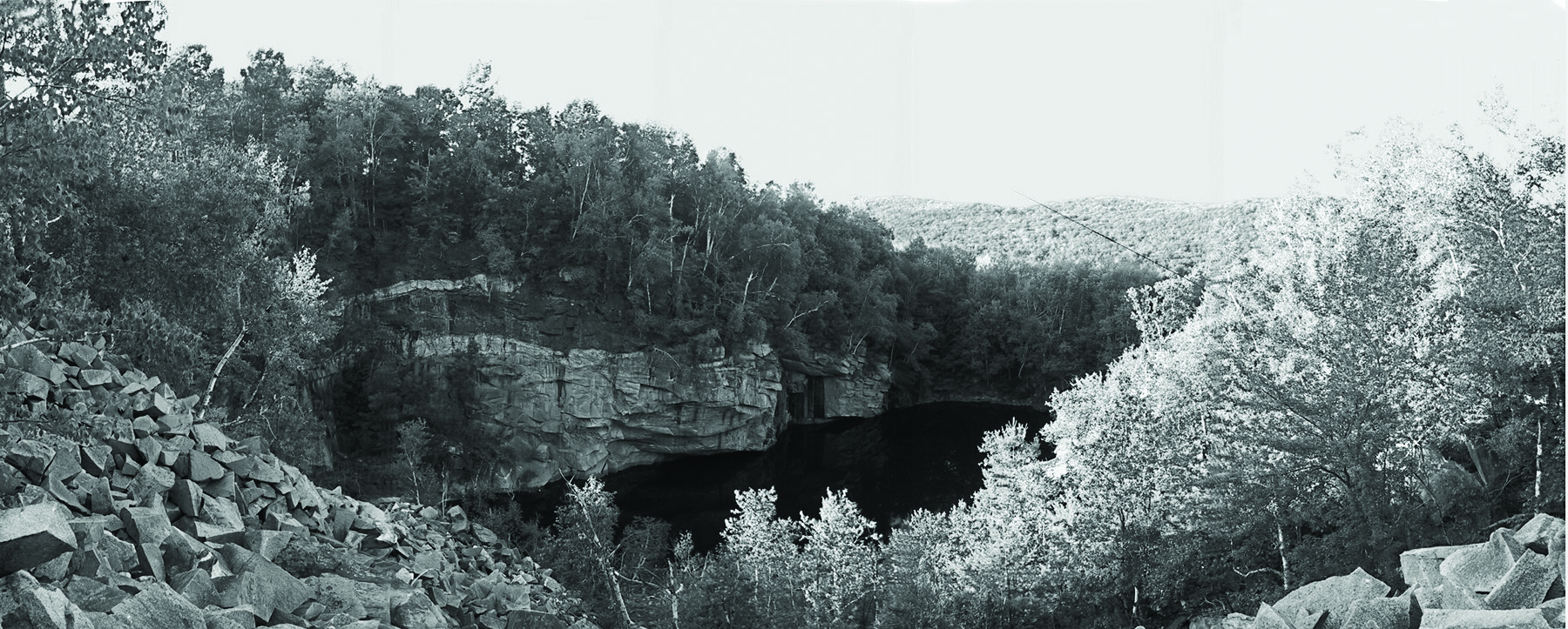 Water now fills the Becket Land Trust’s Quarry.