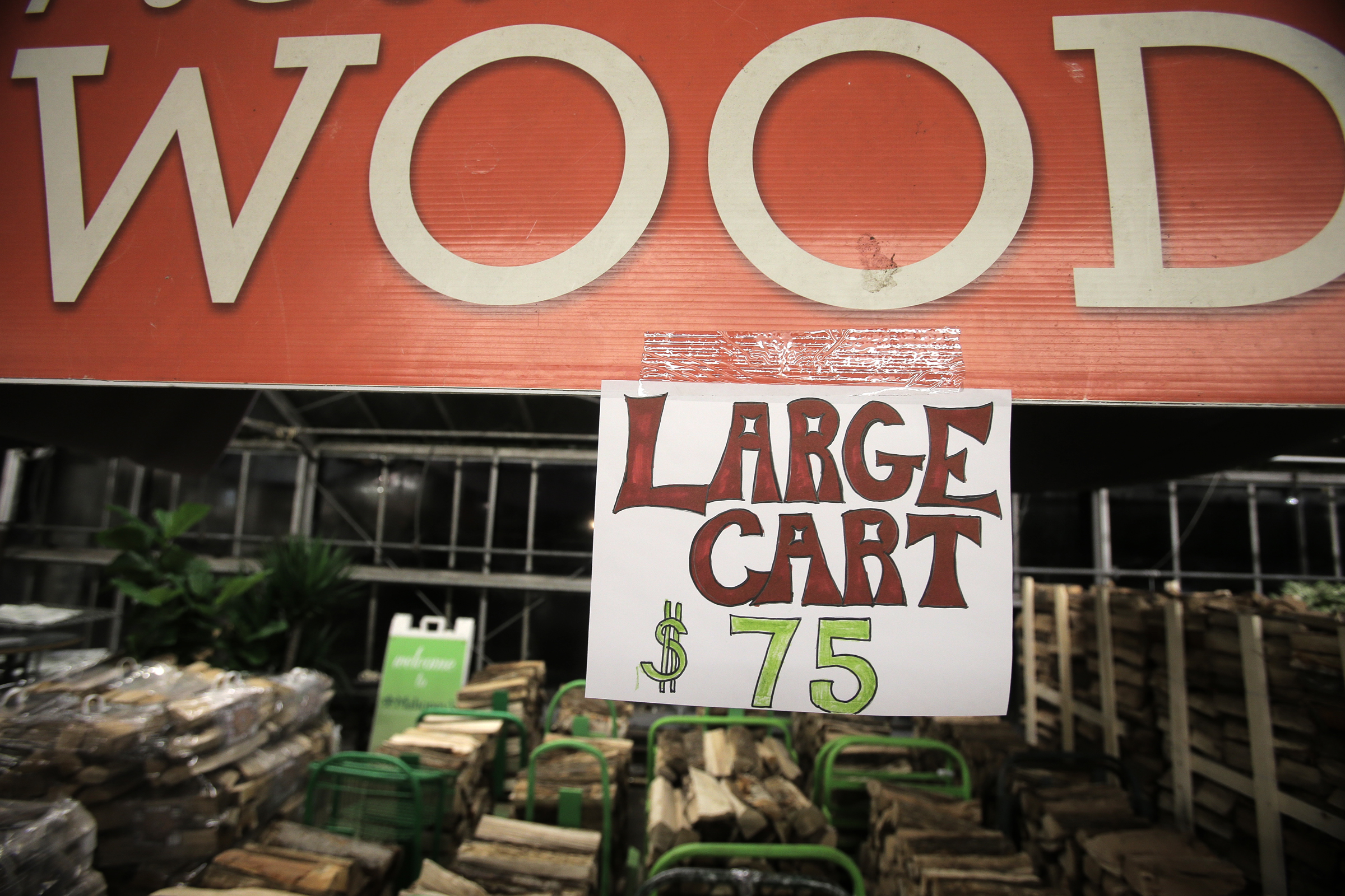Mahoney’s Garden Center in Winchester had a supply early last week of kiln-dried firewood.