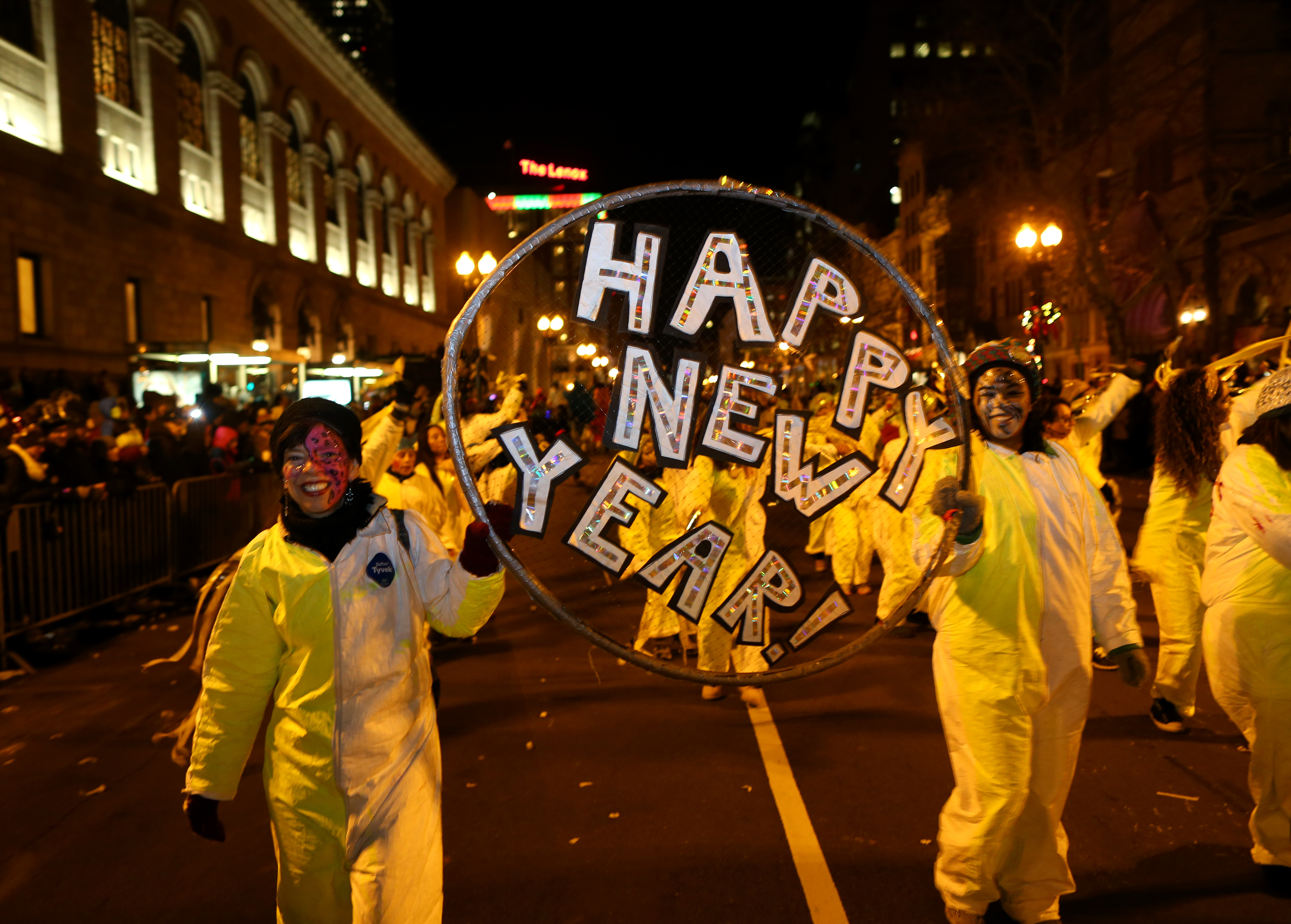 The First Night procession for 2014.