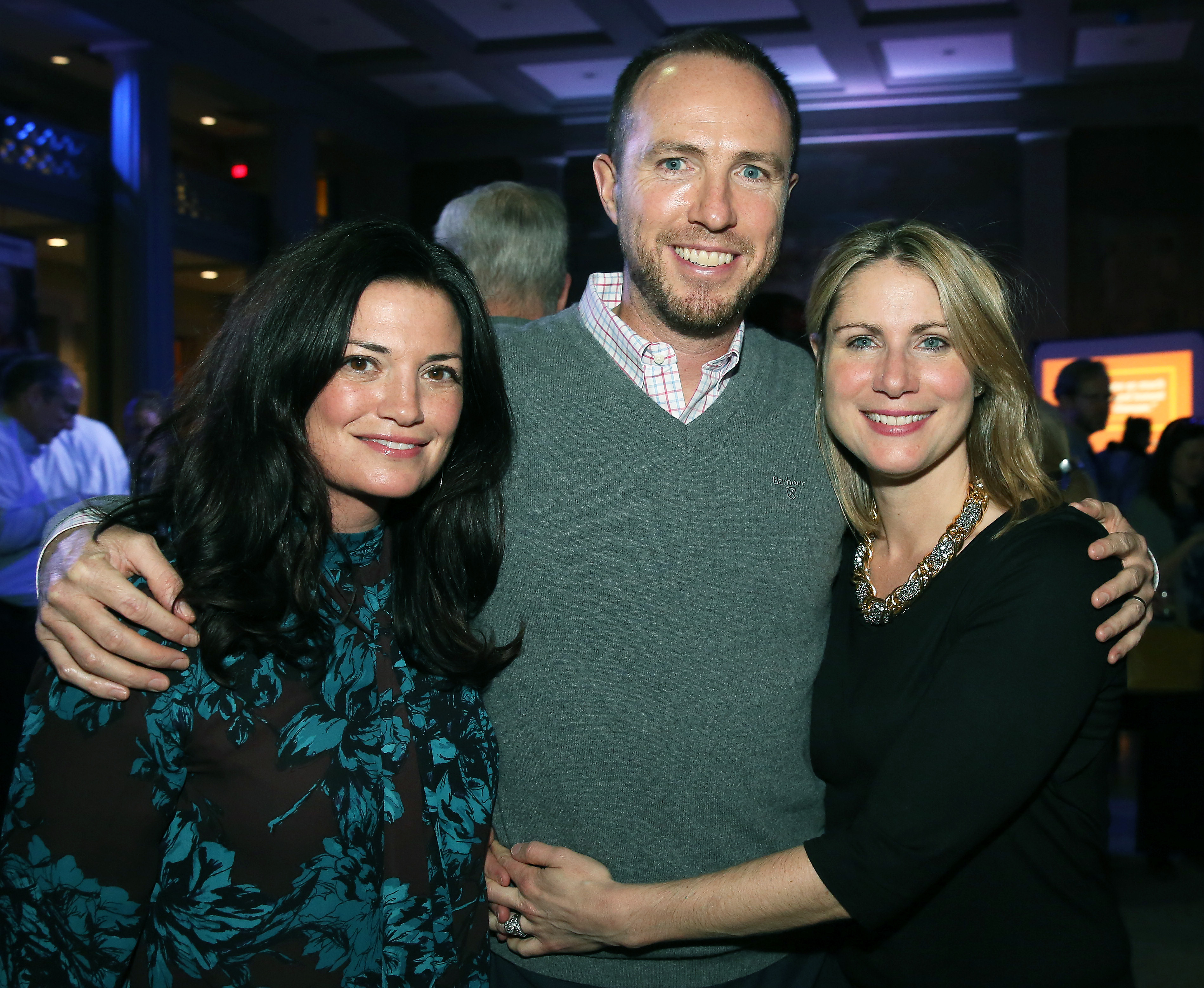 From left: Bonnie Miller with John and Jess Gillooly, all from Milton, at the Next Step party.