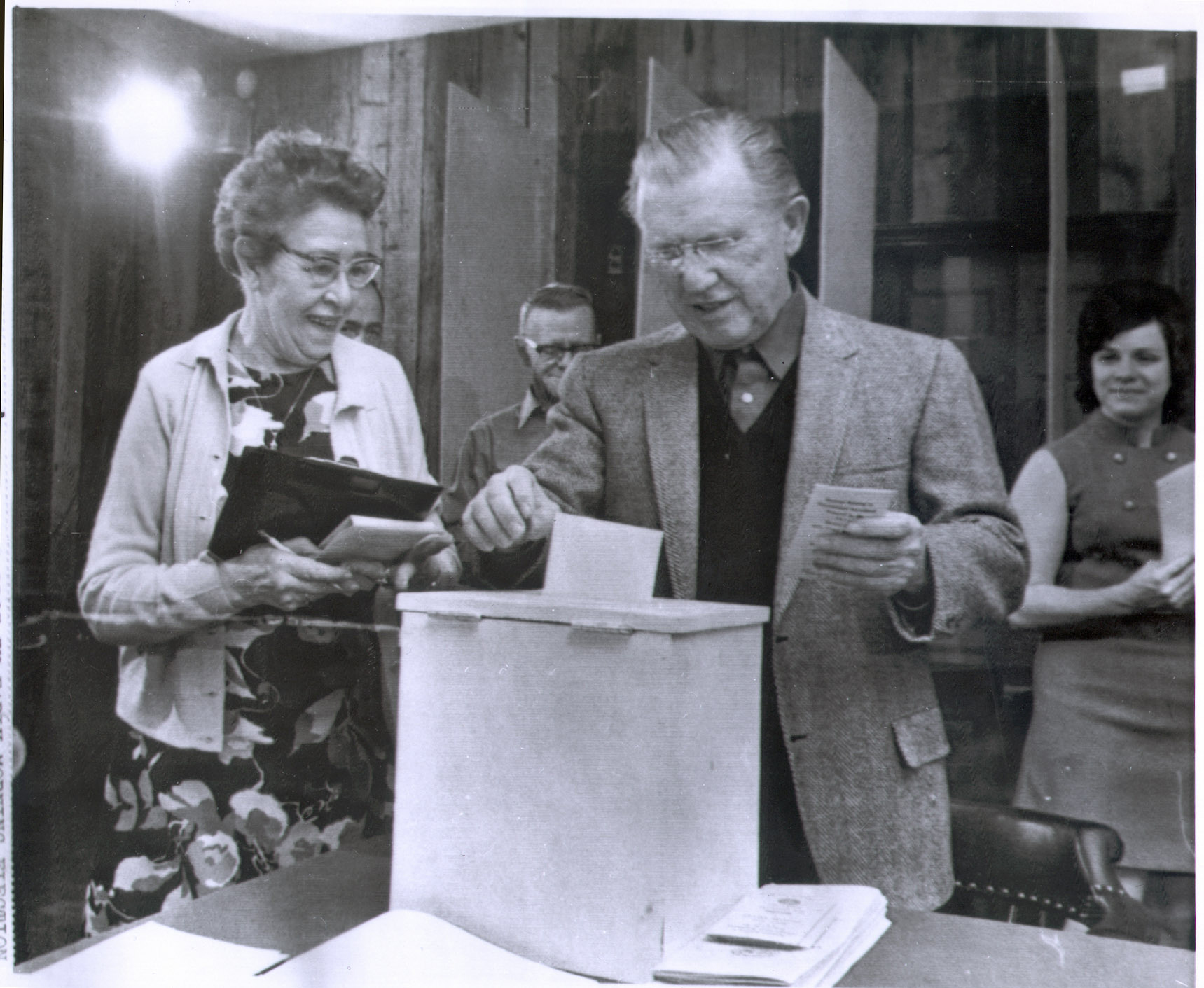 Tillotson cast his ballot in 1972.