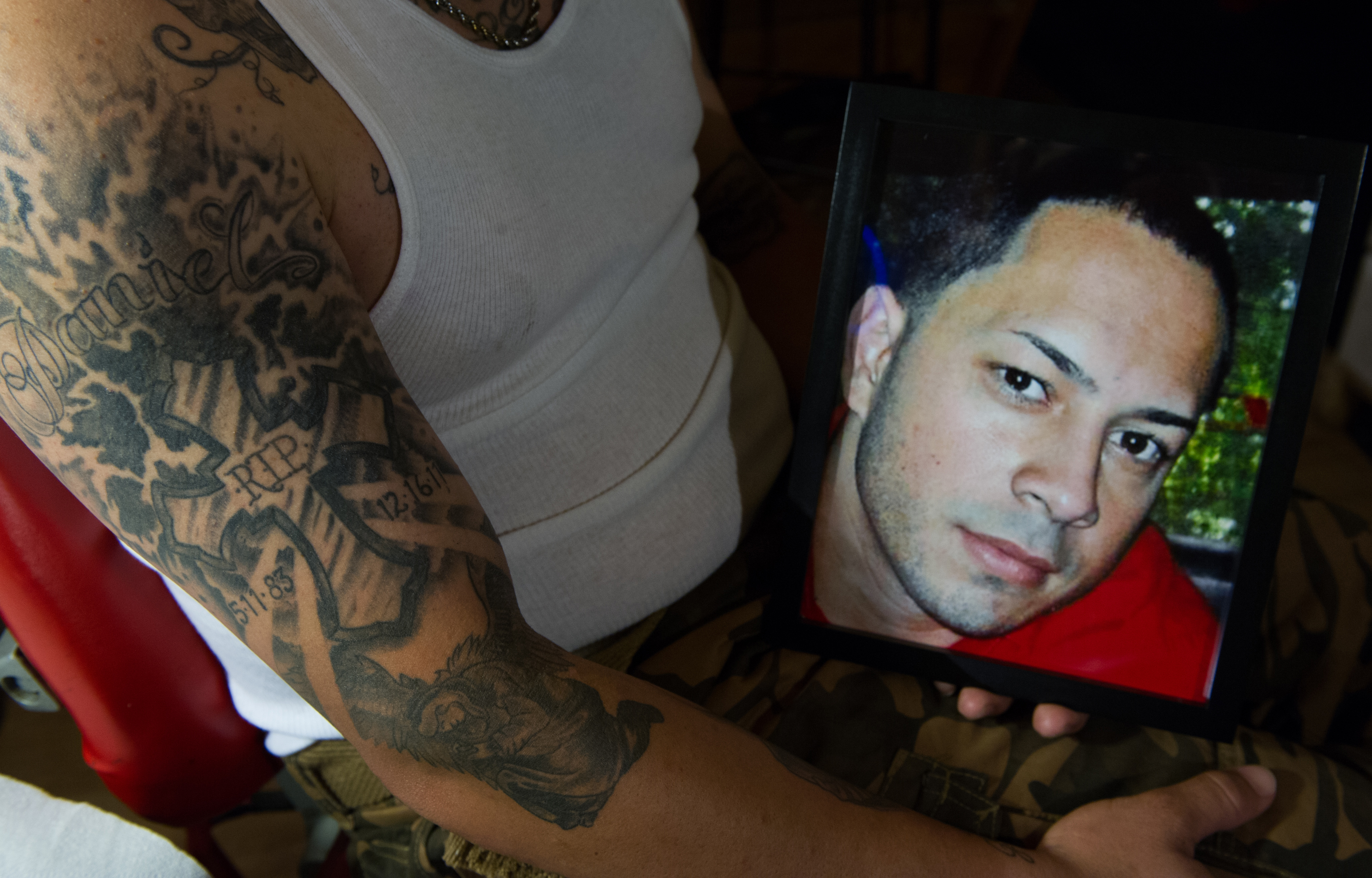 Gabriel Collazo Torres held a photograph of his brother, Daniel.