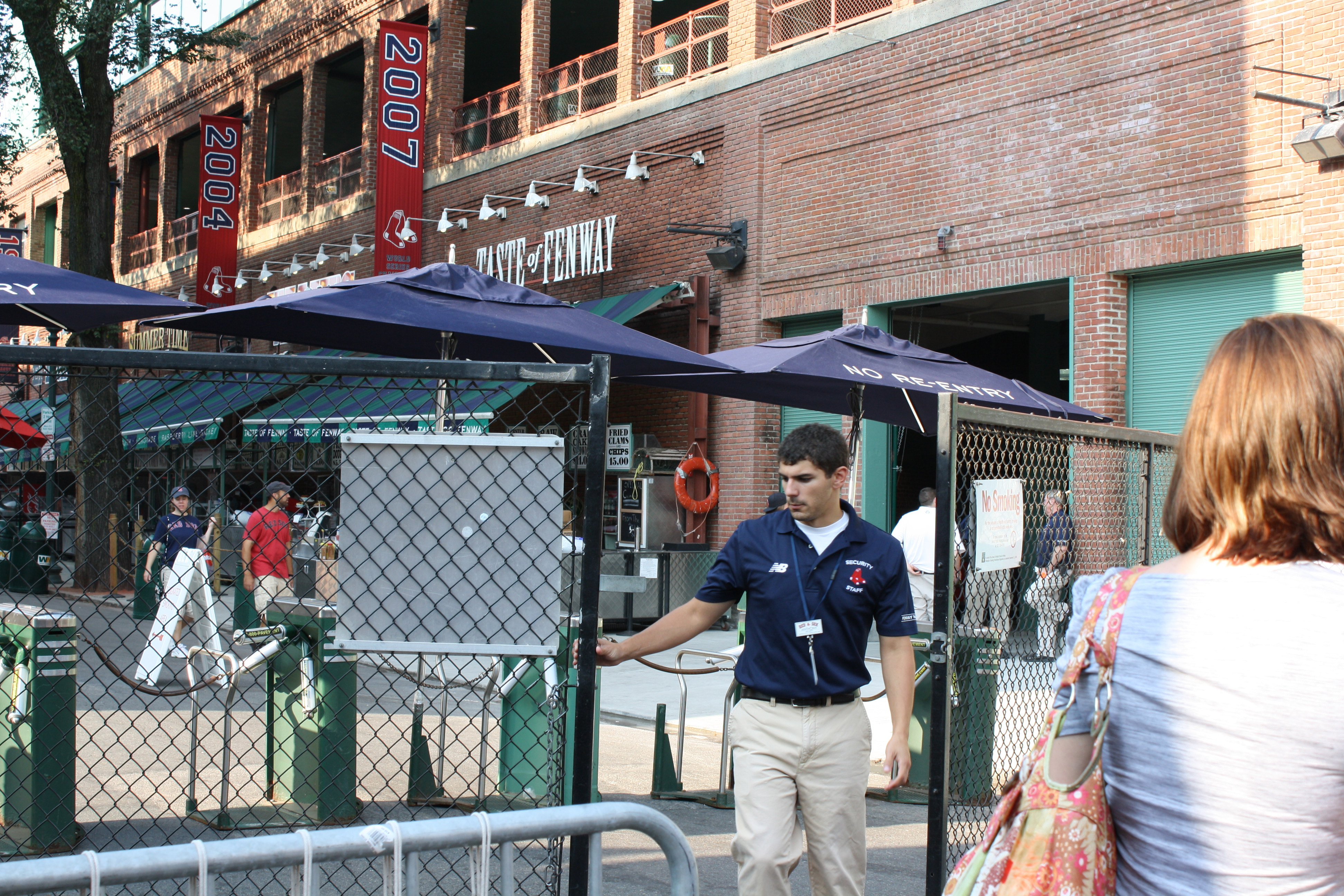 By blocking off Yawkey Way, the Red Sox have been able to bar outside vendors, handing over all concession sales to the team’s vendor, Aramark.