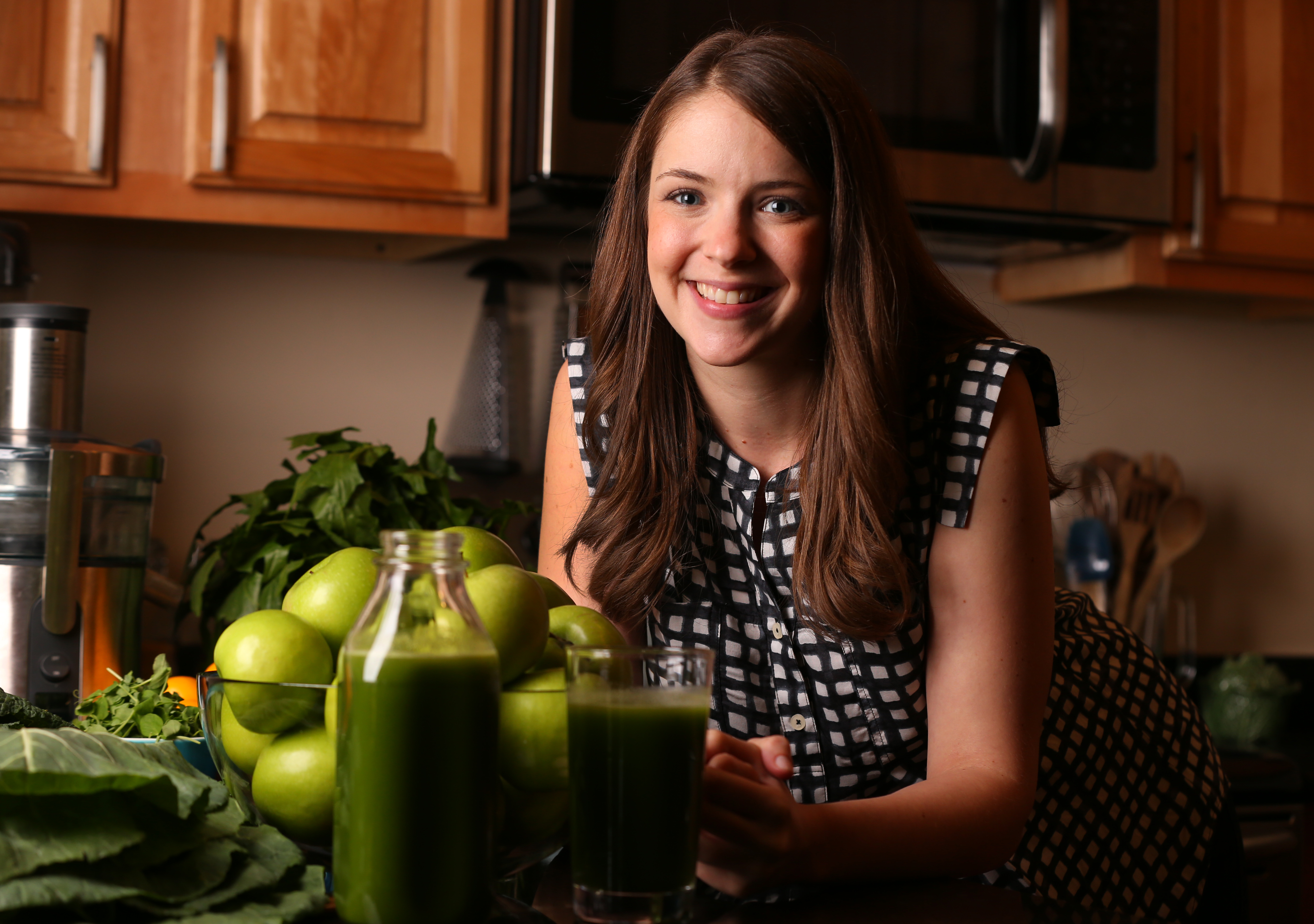 Laurel McConville liked teaching school but wanted to adjust her work-life balance. She opens her own smoothie-juice drink company this summer.