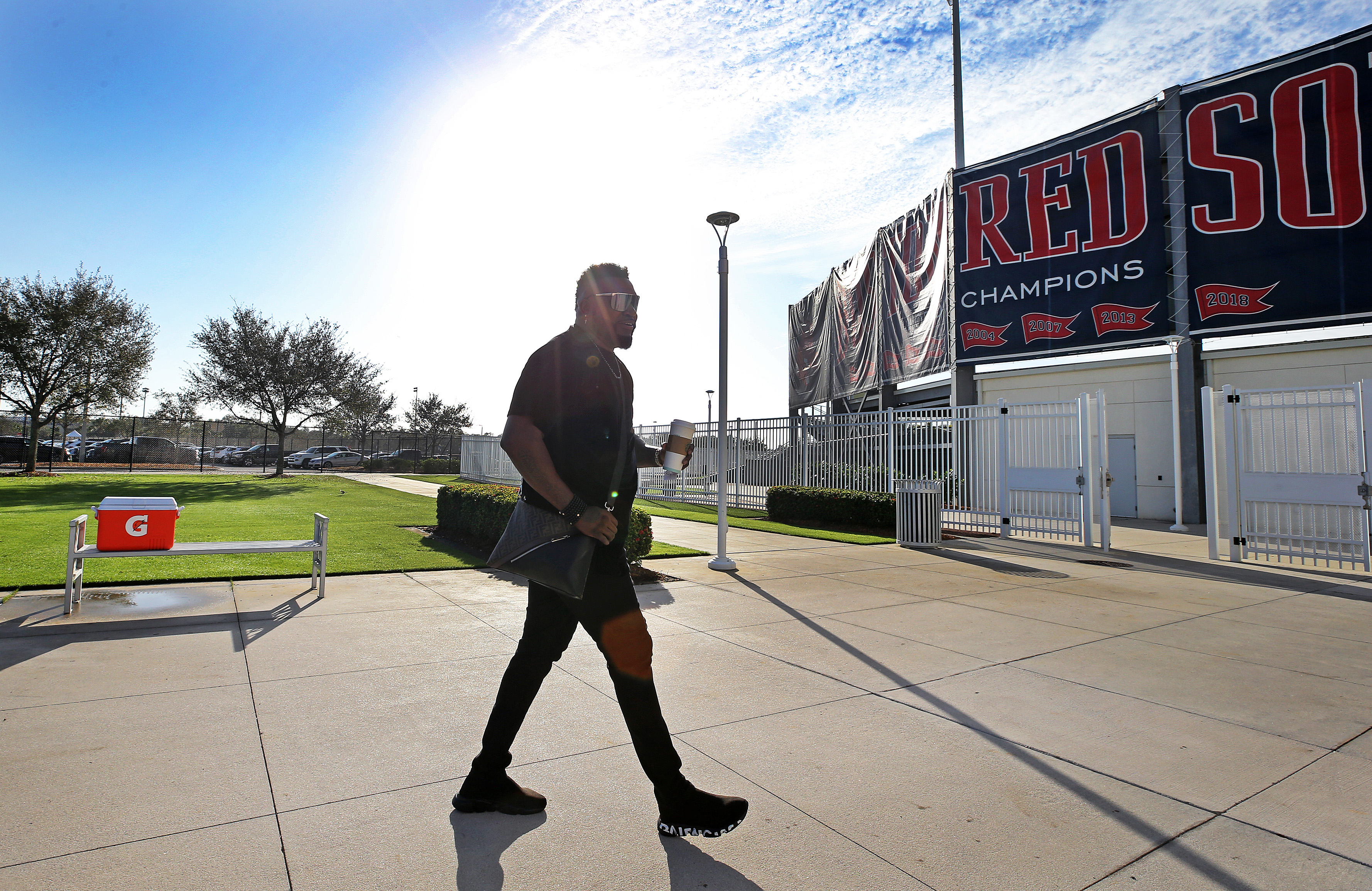 David Ortiz arrives early Thursday morning.