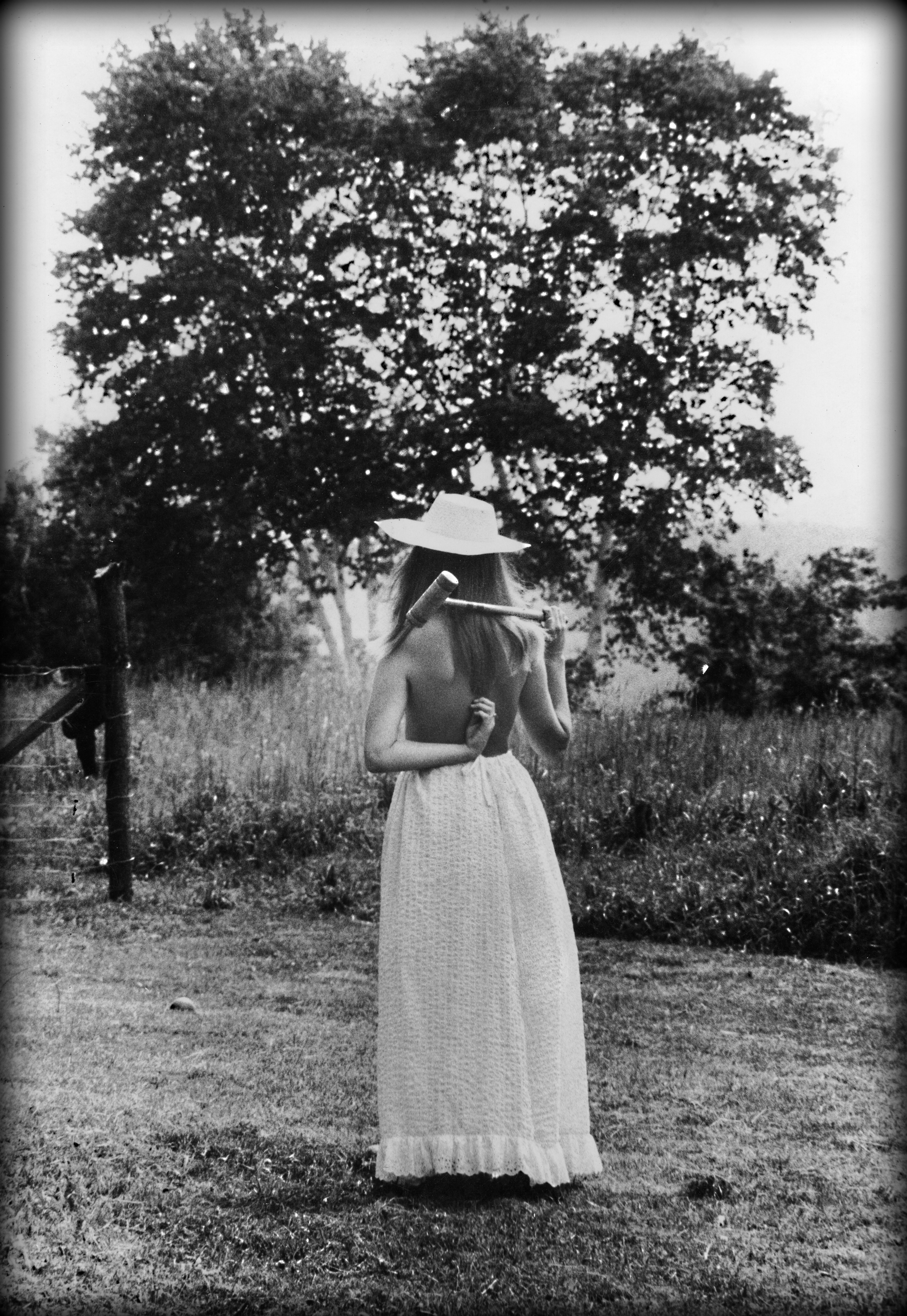Jean Pepper takes a break from the annual ladies’ tea, badminton, and croquet tournament in the summer of 1971.